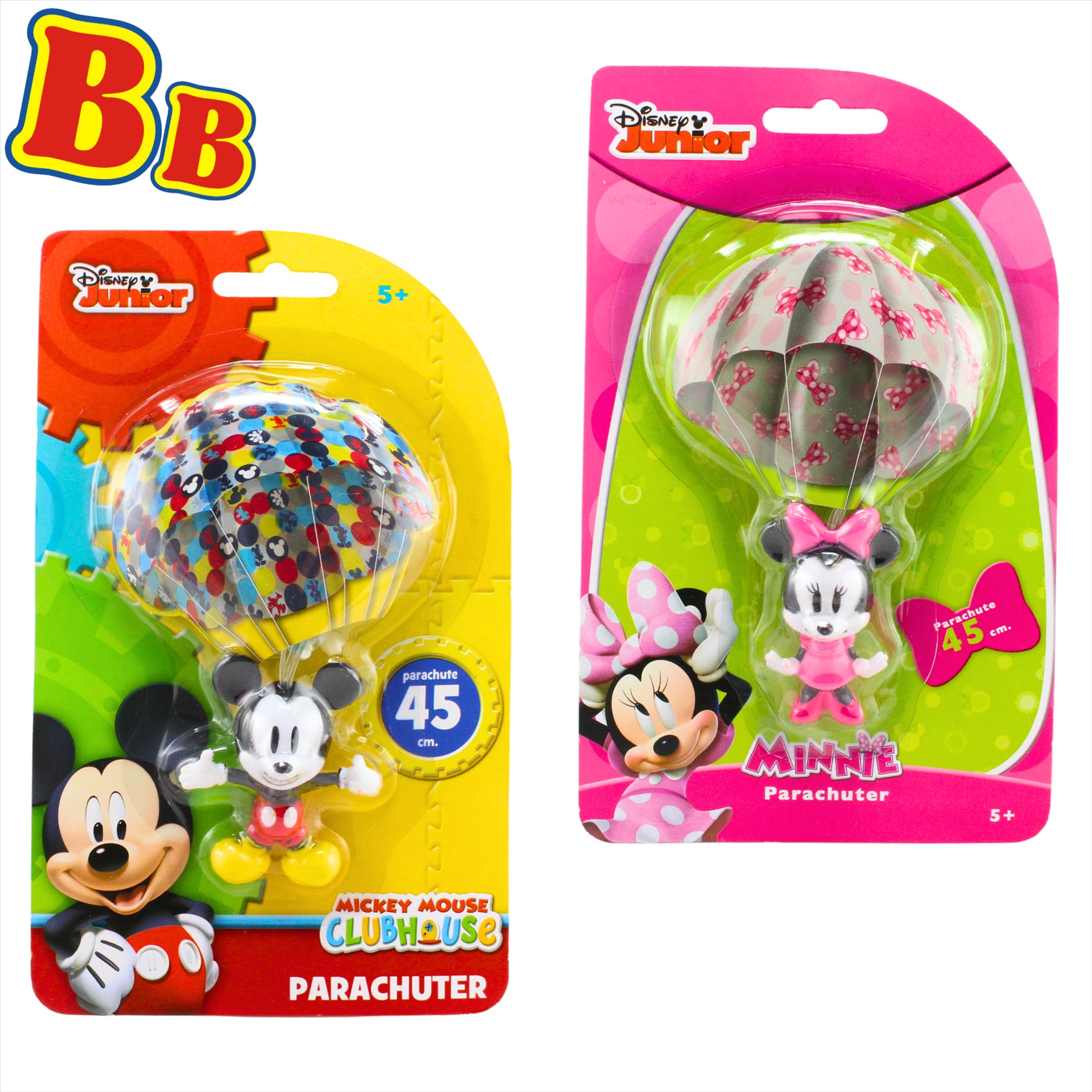 Disney Mickey and Minnie Mouse Toy Miniature Figure Parachuters - Twin Pack - Toptoys2u