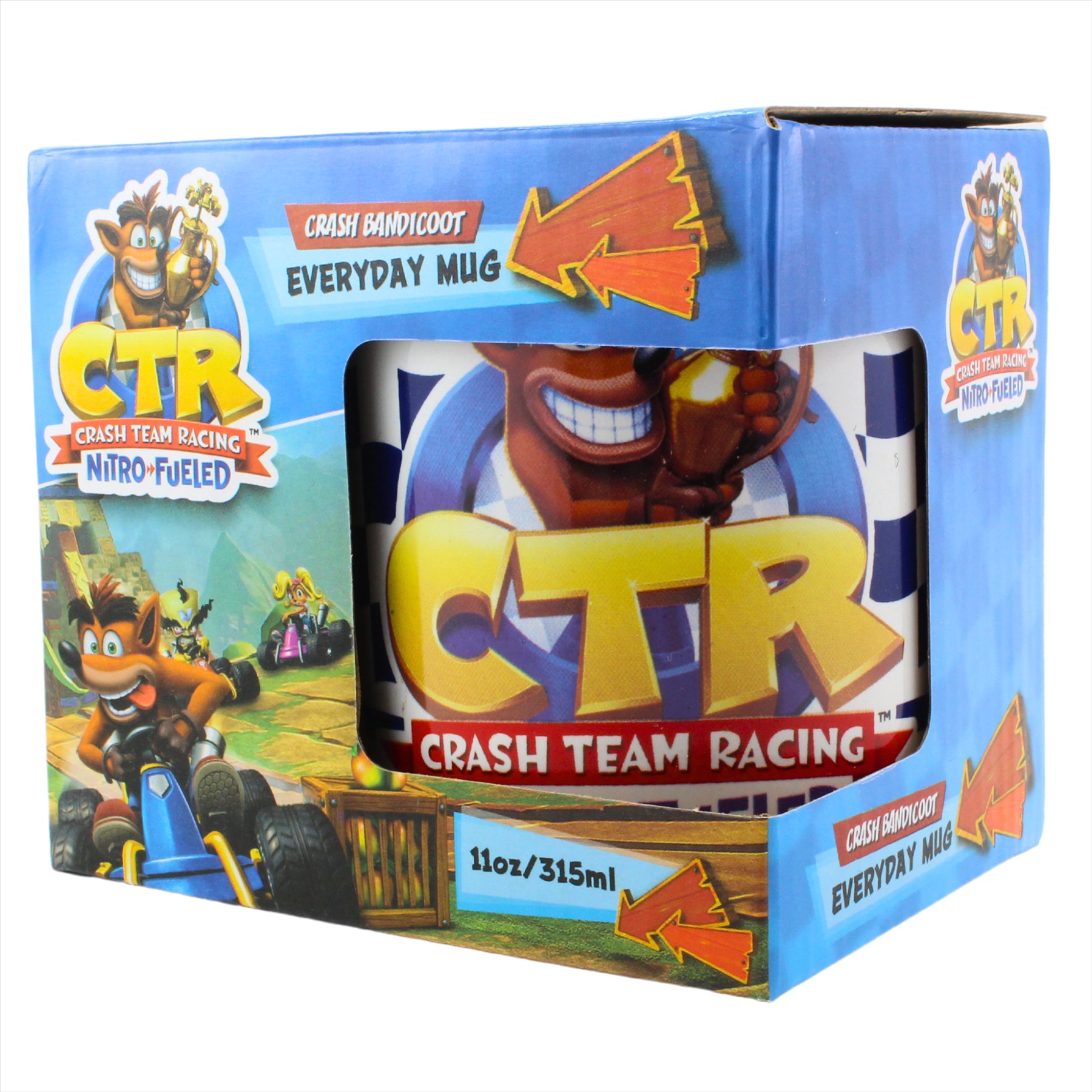 Crash Bandicoot Video Game 315ml Coffee Mug - CTR Nitro Fueled Finish Line - Toptoys2u