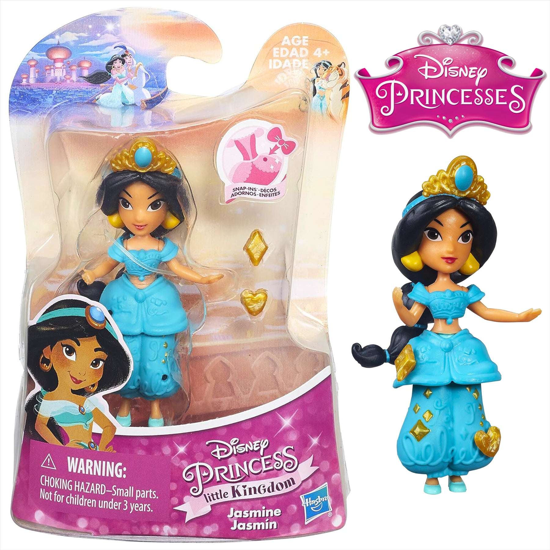 Disney Princess Little Kingdom Jasmine 8cm Miniature Play Figure Toy with Accessories - Toptoys2u