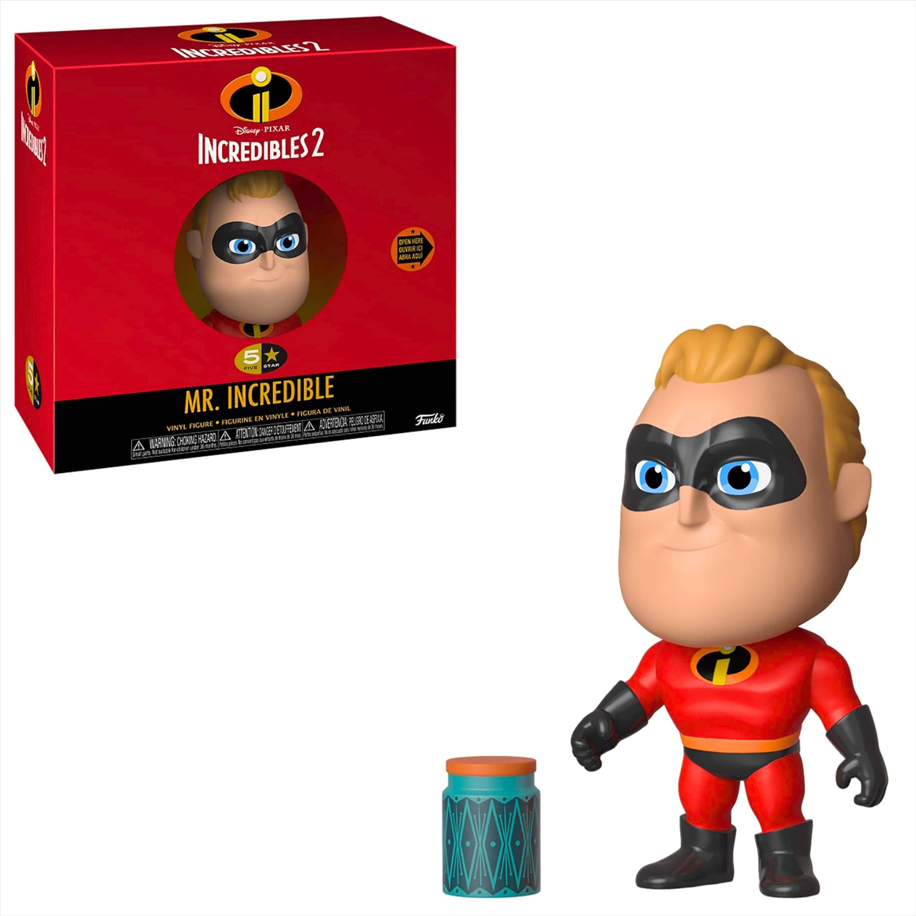 Funko 5 Star The Incredibles 2 Mr Incredible and Elastigirl 8cm Collectible Toy Figures and Accessories - Twin Pack - Toptoys2u