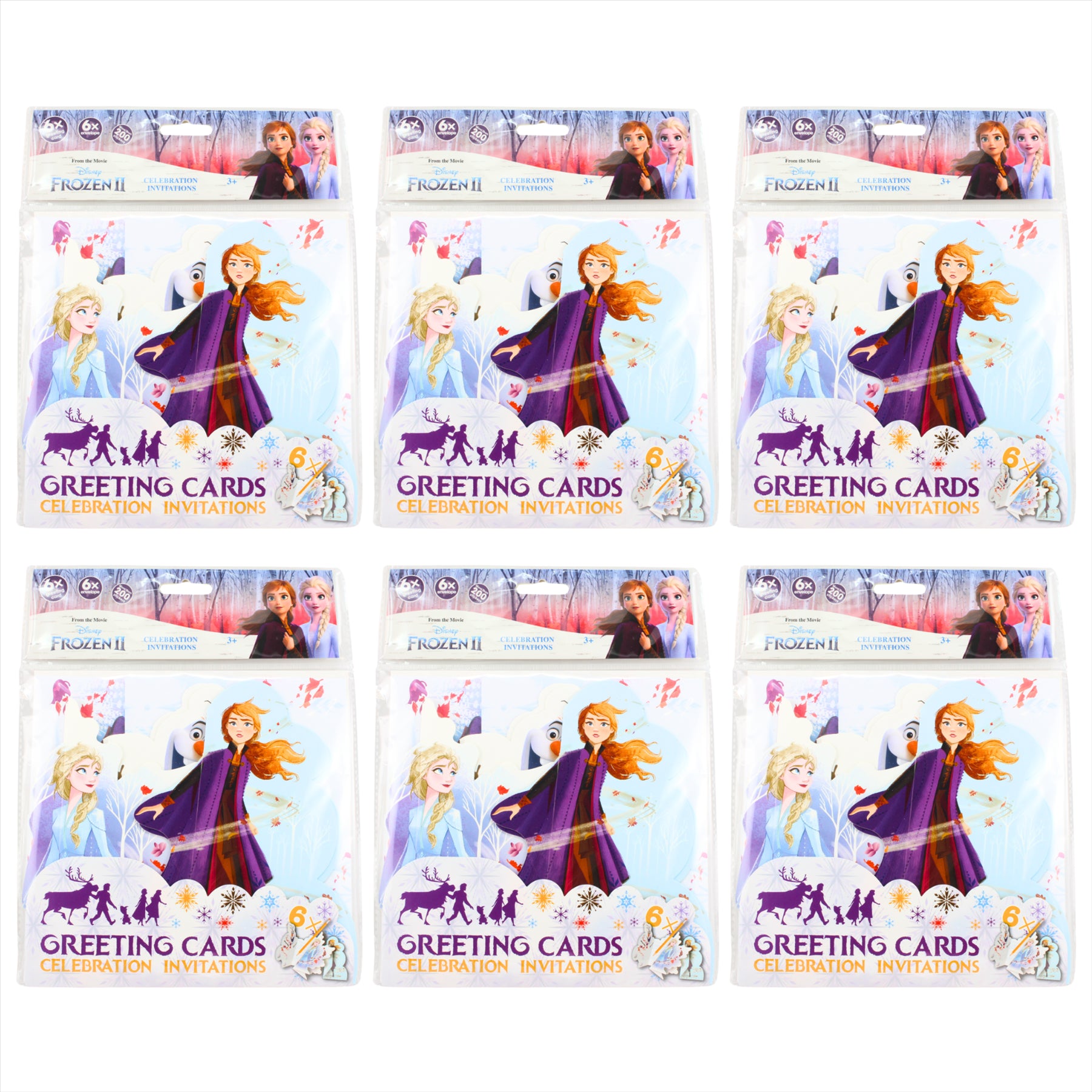 Disney Frozen Partyware Illustrated Cards Set - Invitation Cards Pack of 36 - Toptoys2u