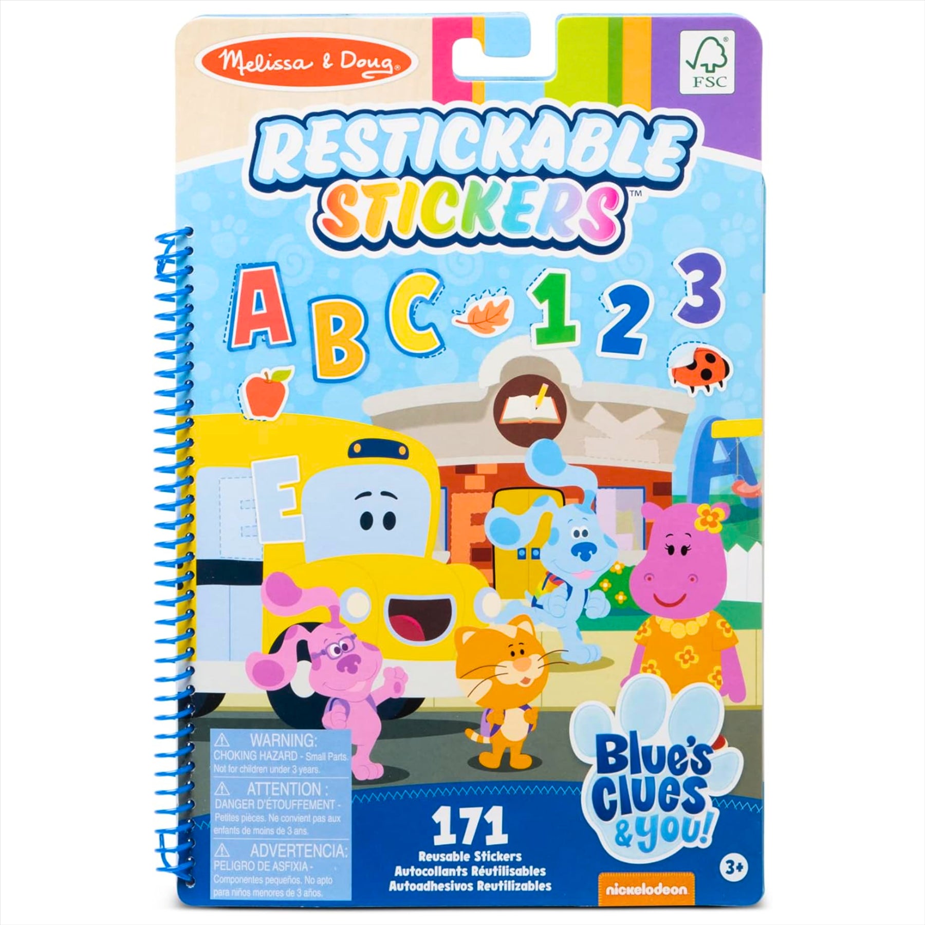 Melissa and Doug Children's Blues Clues Sticker and Activity Book Bundle - Make-A-Meal Sticker Pad, 3x Blue's Clues Restickable Sticker Books, and Blue's Clues Water Wow! Activity Book - Toptoys2u