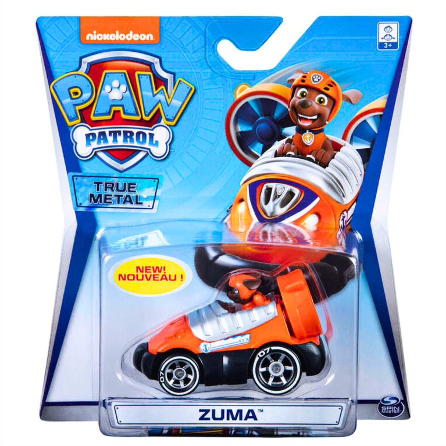 Paw Patrol Chase, Marshall, and Zuma True Metal Collectible Diecast Toy Vehicles - Pack of 3 - Toptoys2u