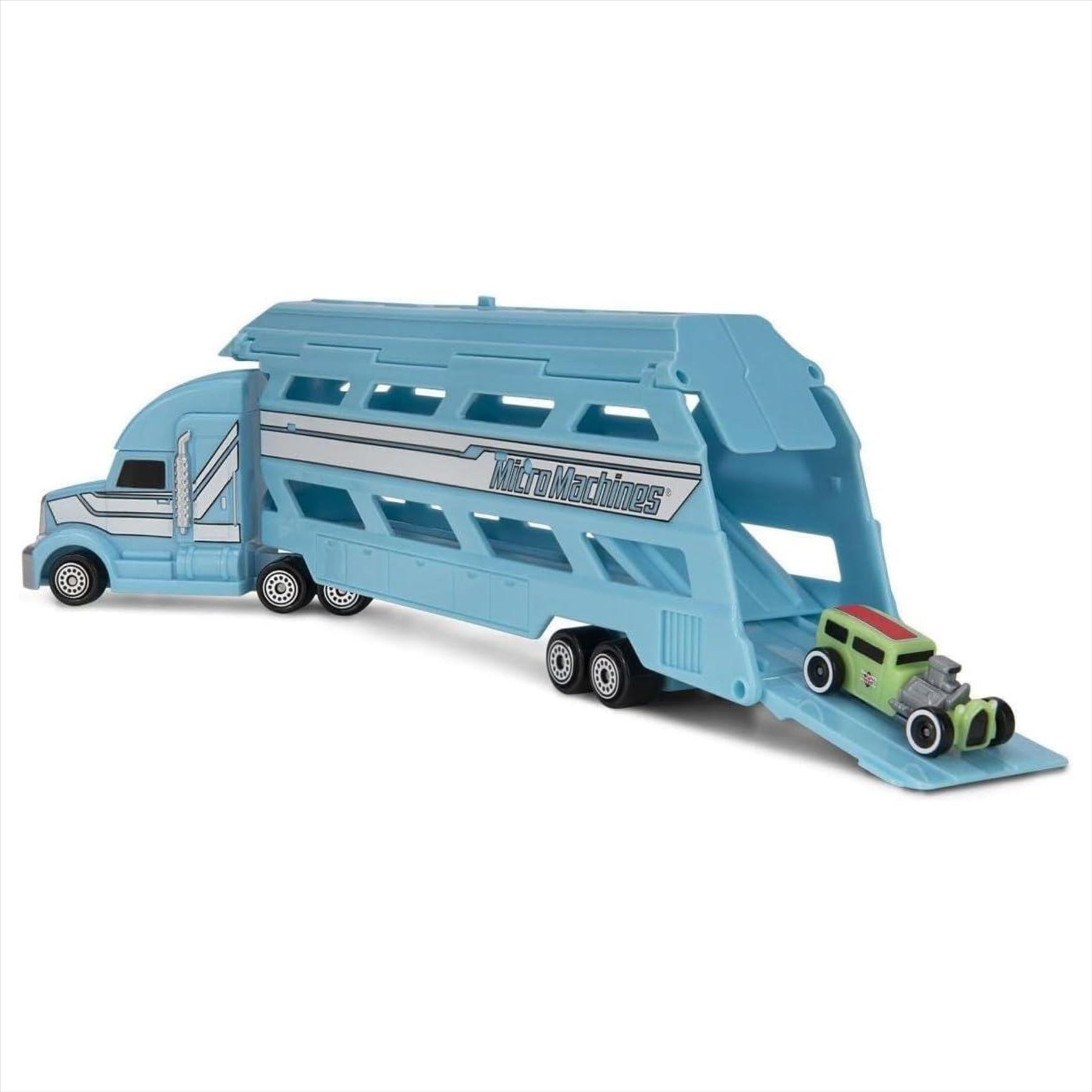 Micro Machines - Blue Mini Vehicle Hauler With 1 Exclusive Vehicle & Ultimate Exotics #9 - 3 Pack - Toptoys2u