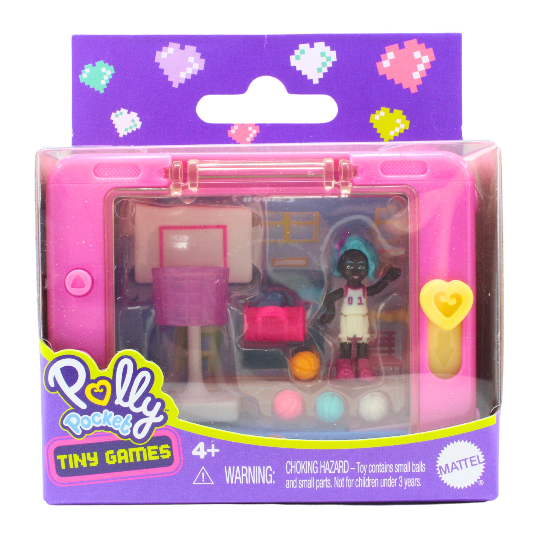 Polly Pocket Tiny Games Miniature Toy Figure Sports Playsets - Football, Basketball, Bowling, and Crazy Golf - Pack of 4 - Toptoys2u