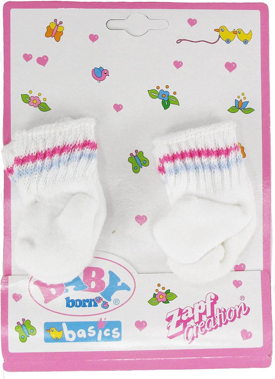 BabyBorn 2 Pairs of White Socks - Toy Doll Accessories - Toptoys2u