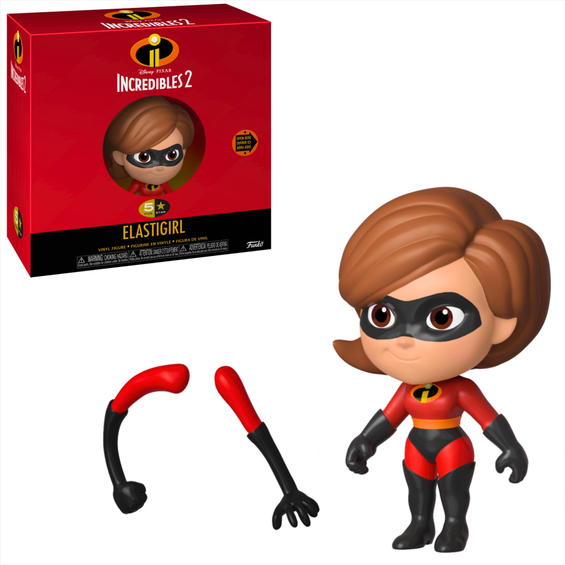 Funko 5 Star The Incredibles 2 Mr Incredible and Elastigirl 8cm Collectible Toy Figures and Accessories - Twin Pack - Toptoys2u