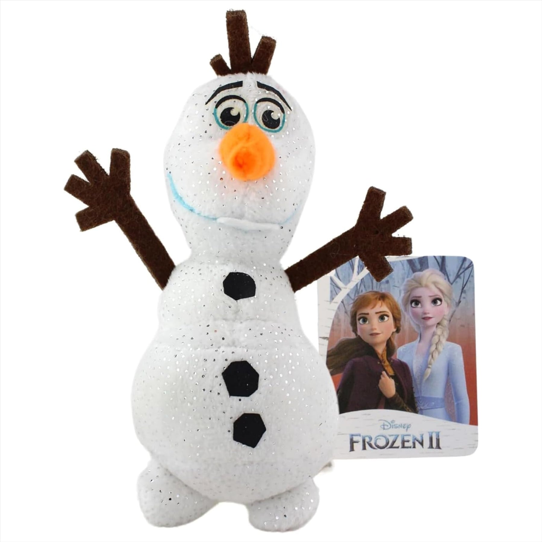 Frozen 2 Elsa, Anna, Olaf, and Sven Pack of 4 Super Soft 12cm Plush Toys + 4x Mystery Collectible Pop Adventures Figures - Toptoys2u