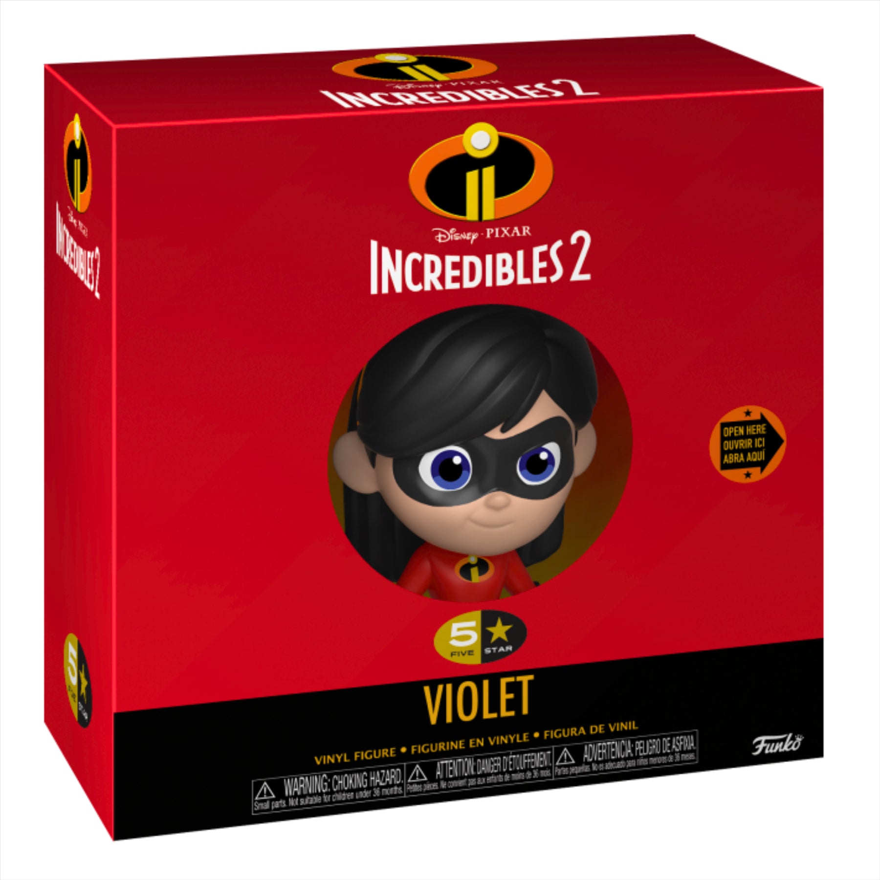 Funko 5 Star The Incredibles 2 Mr Incredible, Elastigirl, Dash, and Violet 8cm Collectible Toy Figures and Accessories - Pack of 4 - Toptoys2u