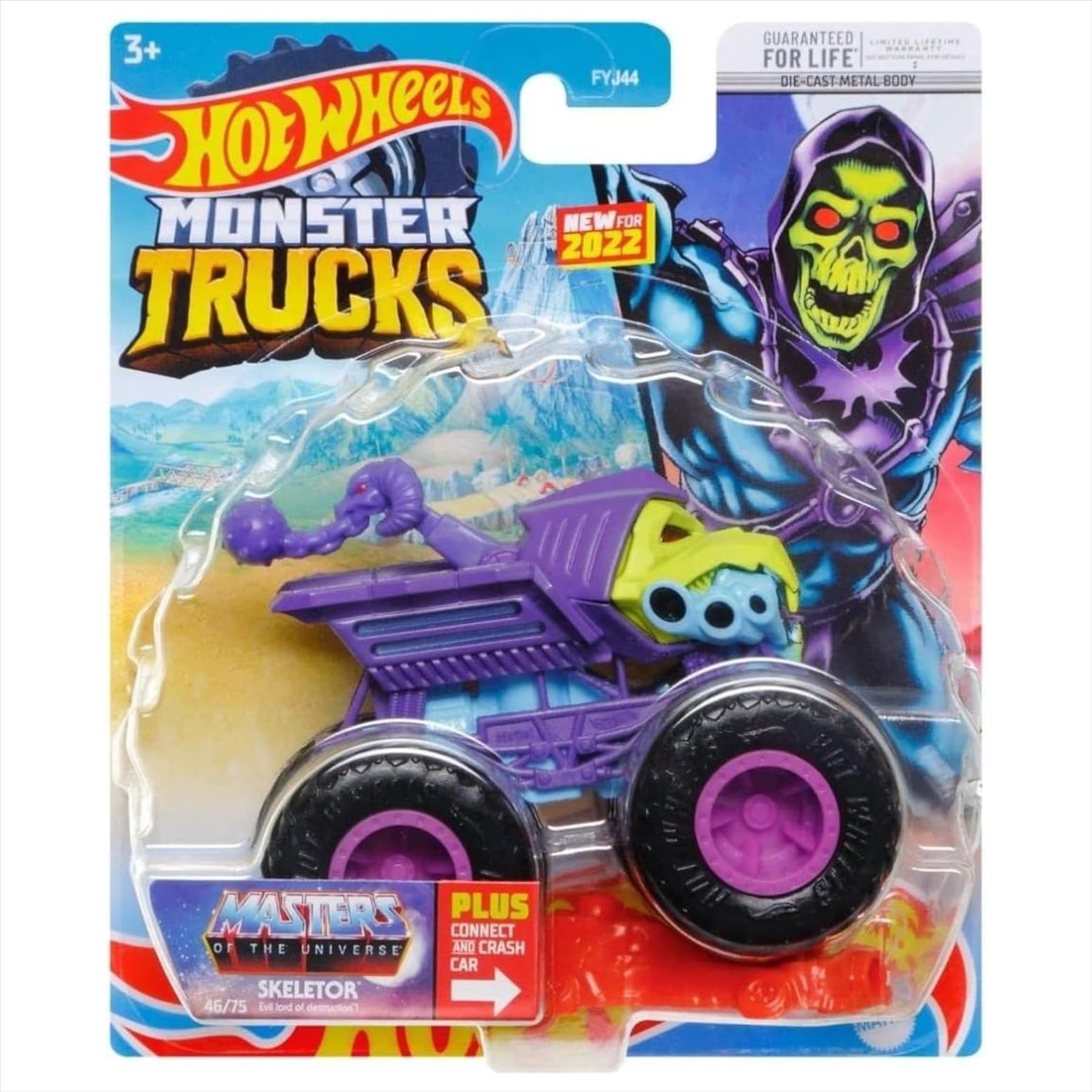 Hot Wheels Skeletor Monster Truck and Character Car Diecast Toy Bundle - Toptoys2u