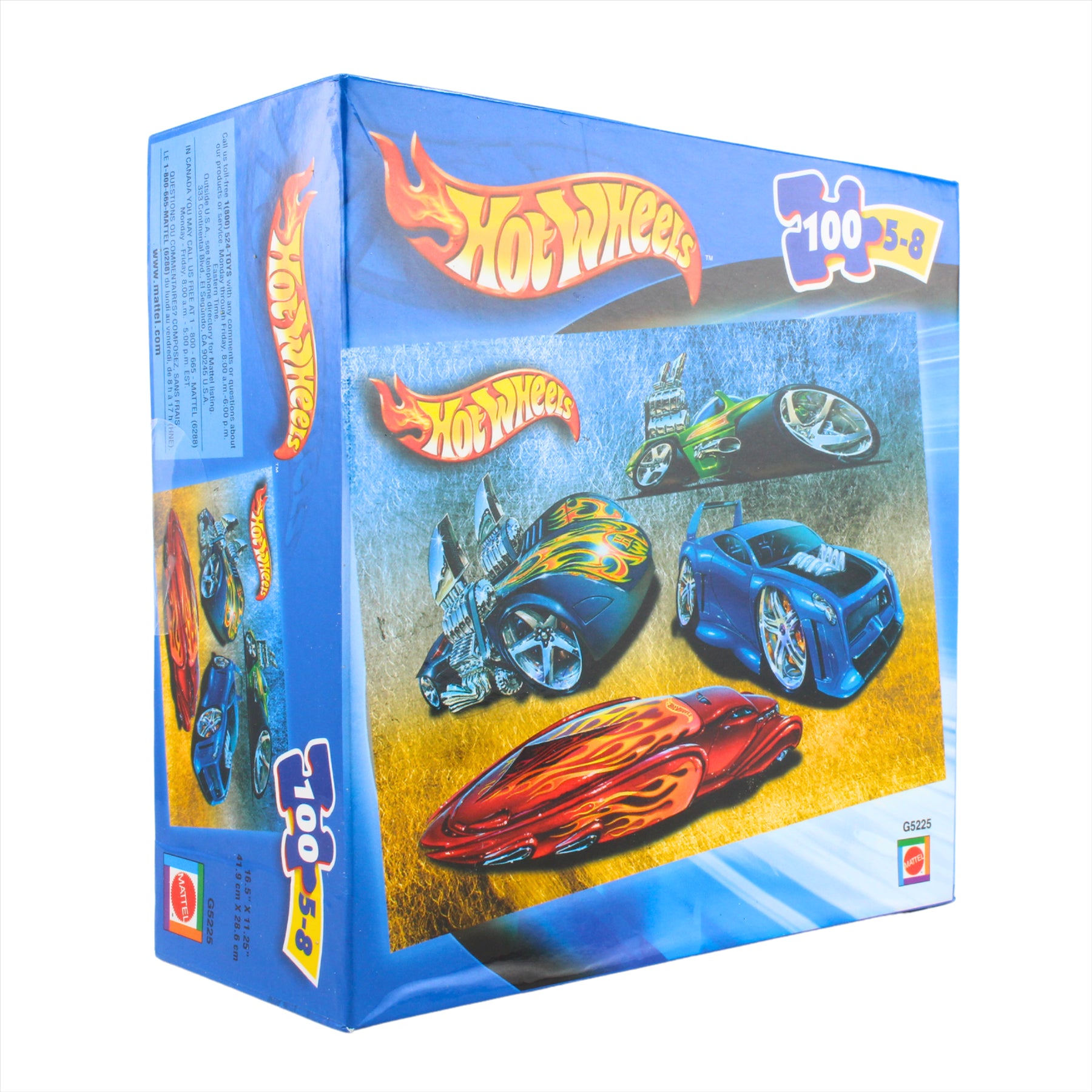 Hot Wheels 100 Piece Kids 42x29cm Car Jigsaw Puzzles G5225 and G5226 - Twin Pack - Toptoys2u