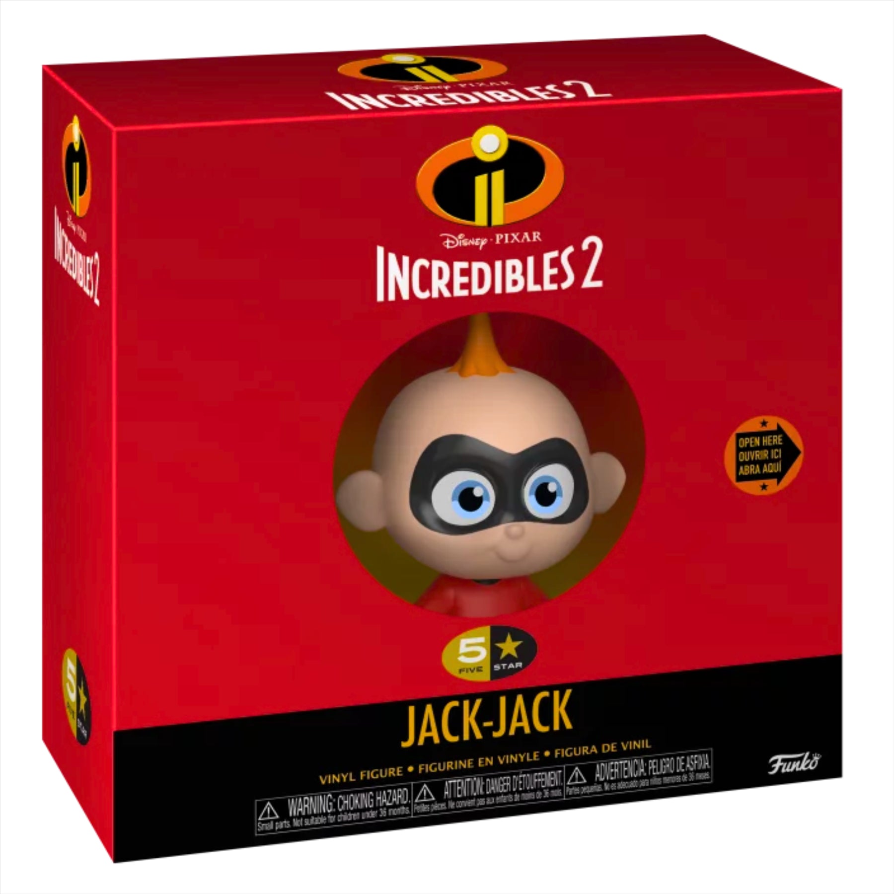 Funko 5 Star The Incredibles 2 Dash, Violet, and Jack-Jack 8cm Collectible Toy Figures and Accessories - Pack of 3 - Toptoys2u