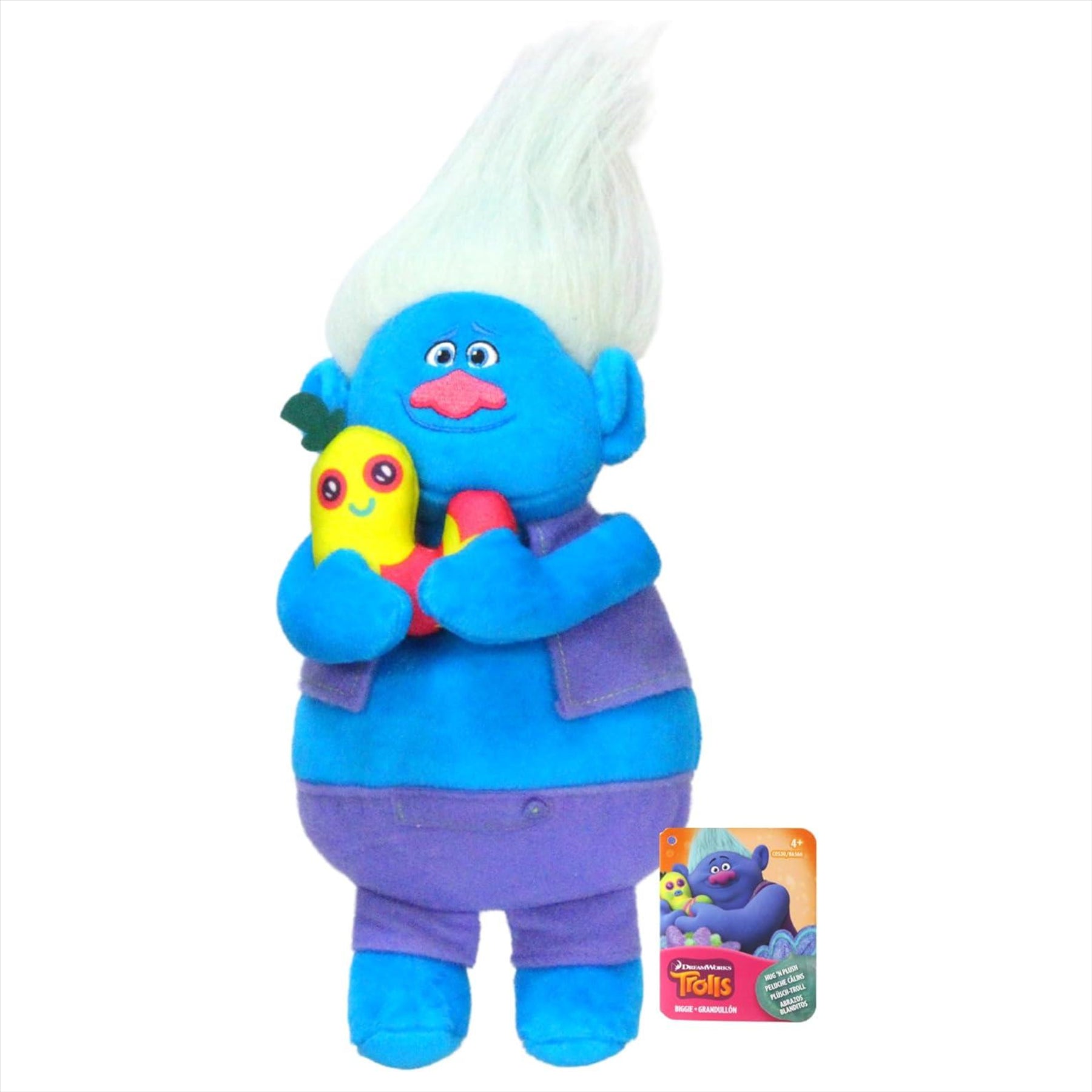 Dreamworks Trolls Soft Plush Toy 11" 28cm - Biggie - Toptoys2u