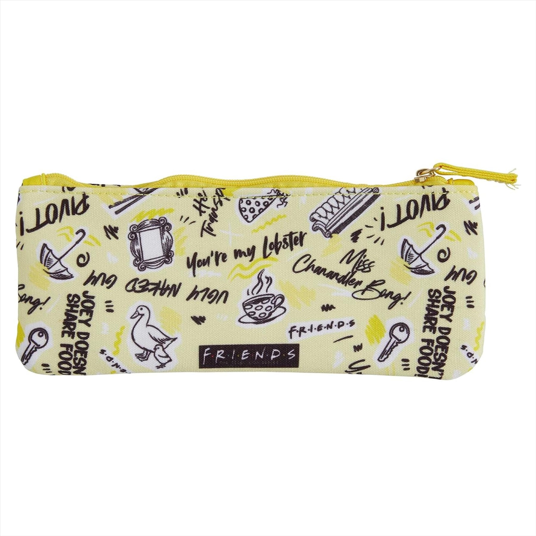 Friends TV Show 20cm Phoebe Quote Yellow Pencil Case - Toptoys2u