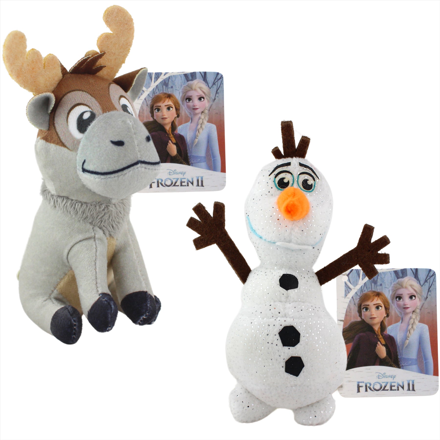 Frozen 2 - 5" Soft Plush Toy - Twin Pack - Sven & Olaf - Toptoys2u