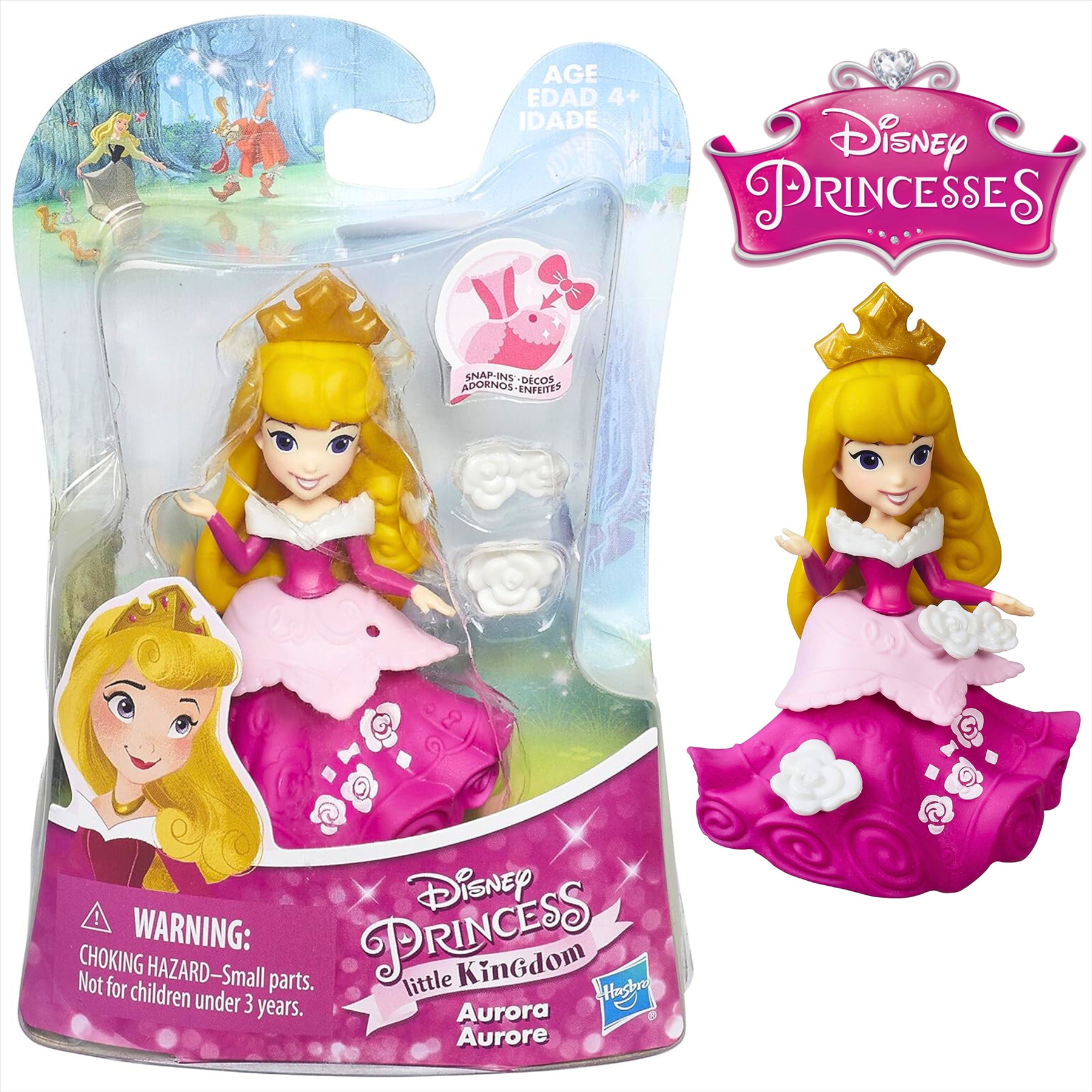 Disney Princess Little Kingdom Aurora 8cm Miniature Play Figure Toy with Accessories - Toptoys2u