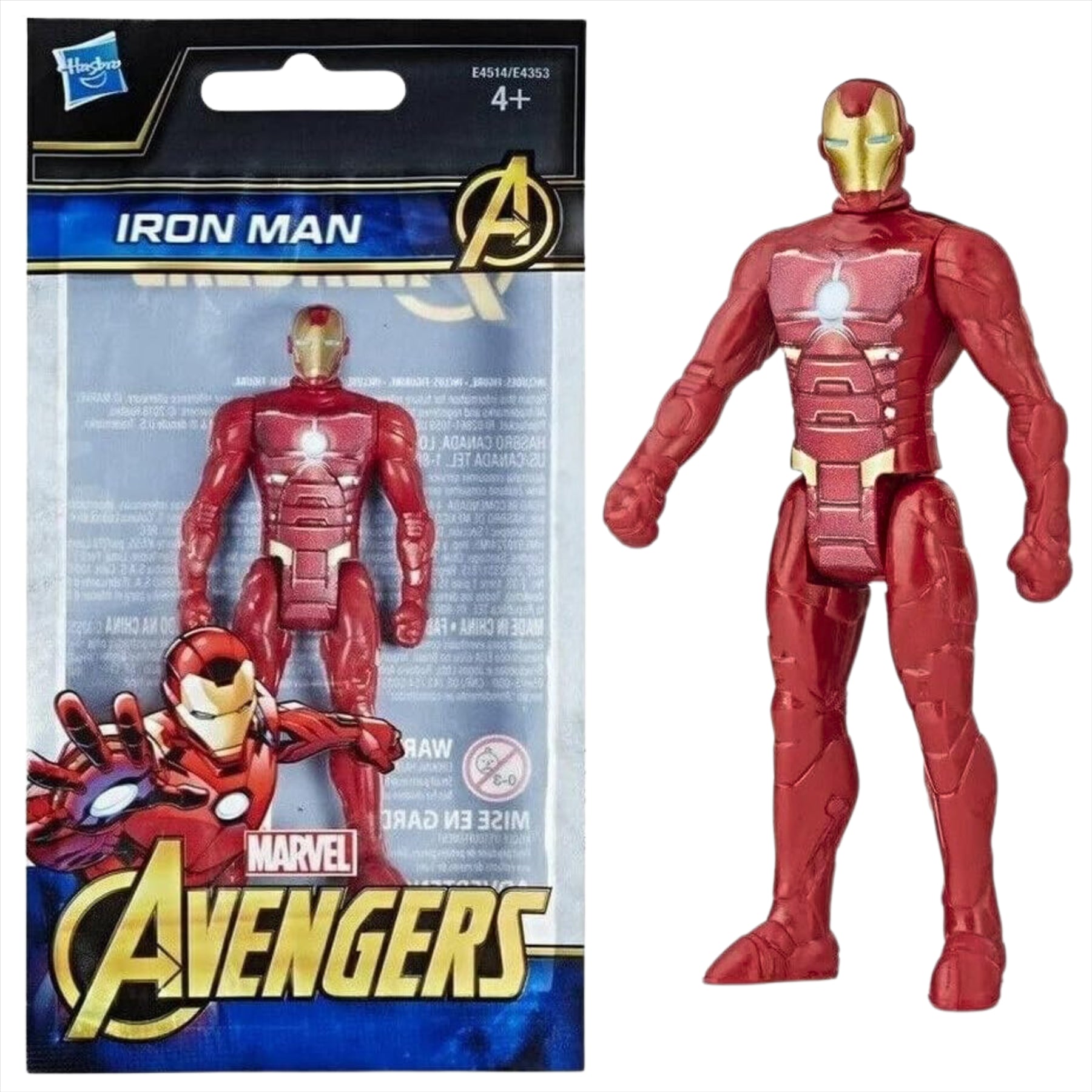 Marvel Avengers Captain America and Iron Man Miniature Articulated 9.5cm Toy Action Figures Bundle - Pack of 2