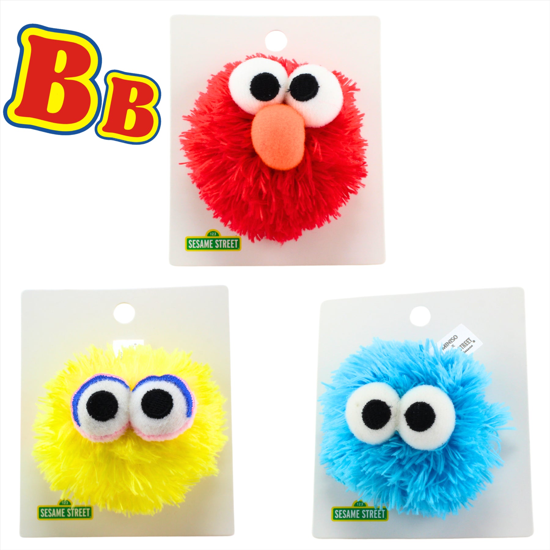 Sesame Street Super Soft 6.5cm Bobble Head Plush Toys - Set of All 3 - Toptoys2u