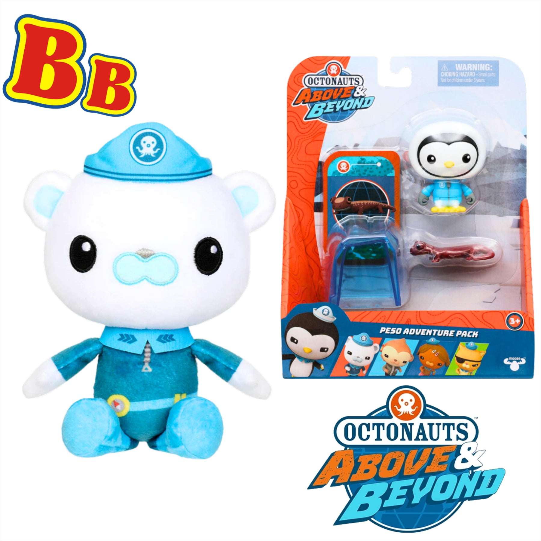 Octonauts Above and Beyond Captain Barnacles 20cm Plush and Peso Adventure Pack Action Figure Playset - Toptoys2u