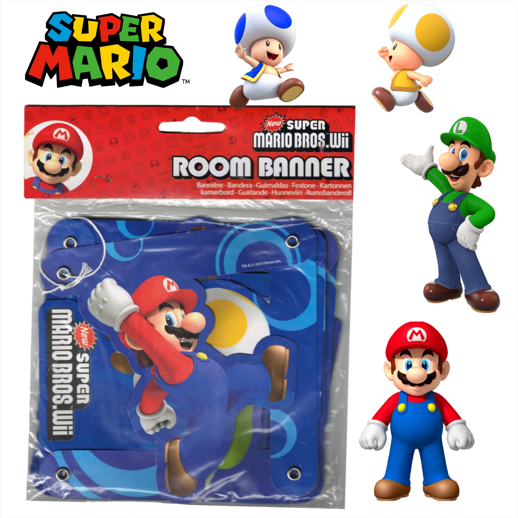 Super Mario Partyware - Room Banner - Toptoys2u