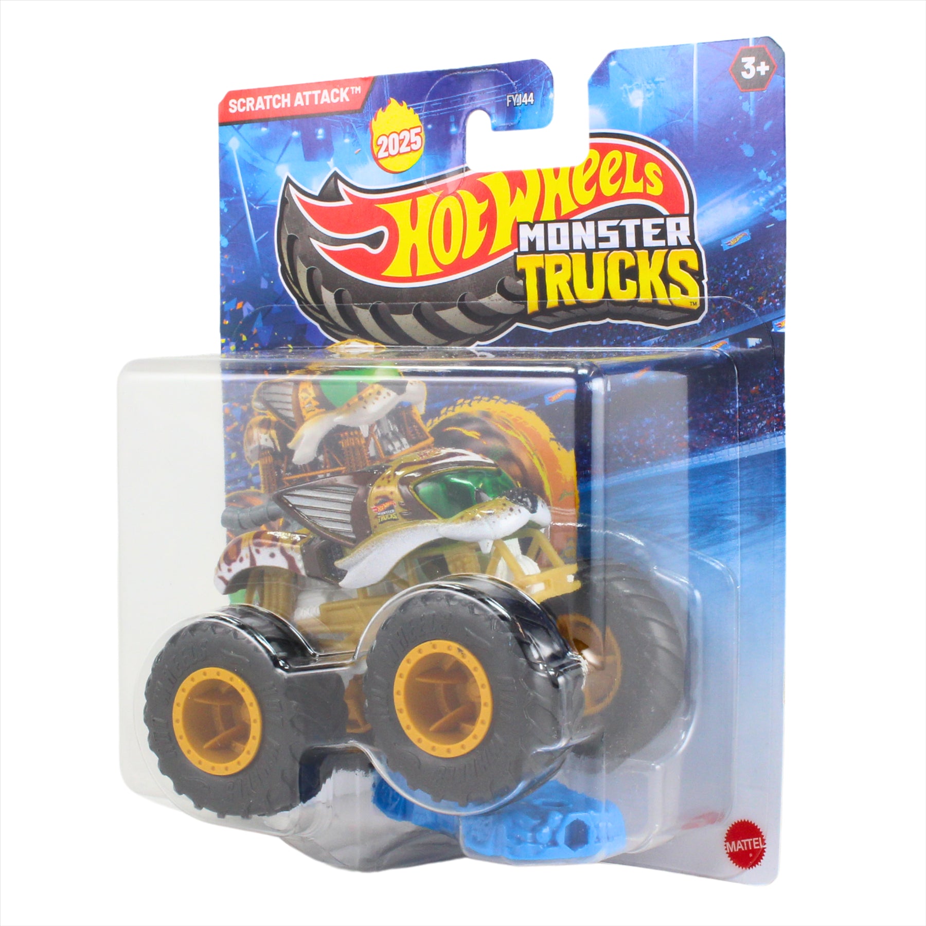 Hot Wheels Monster Trucks Beast Bashers 1/5 Scratch Attack Collectible Toy 1:64 Scale Diecast Model Vehicle - JDP68 - Toptoys2u