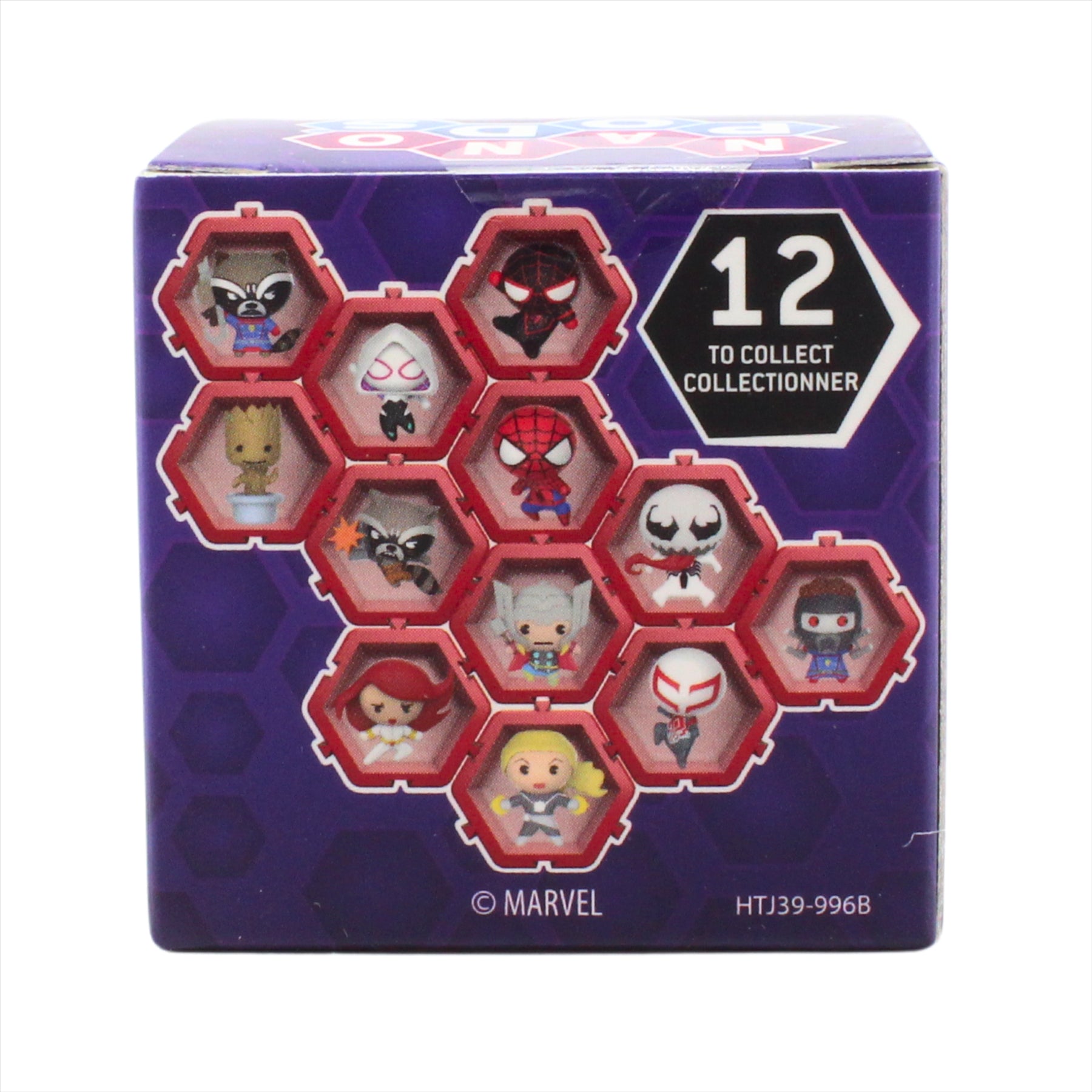 Nano Pods Marvel Collect and Connect 4.5cm Identified Miniature Toy Figures - Full Set of All 12 - Toptoys2u