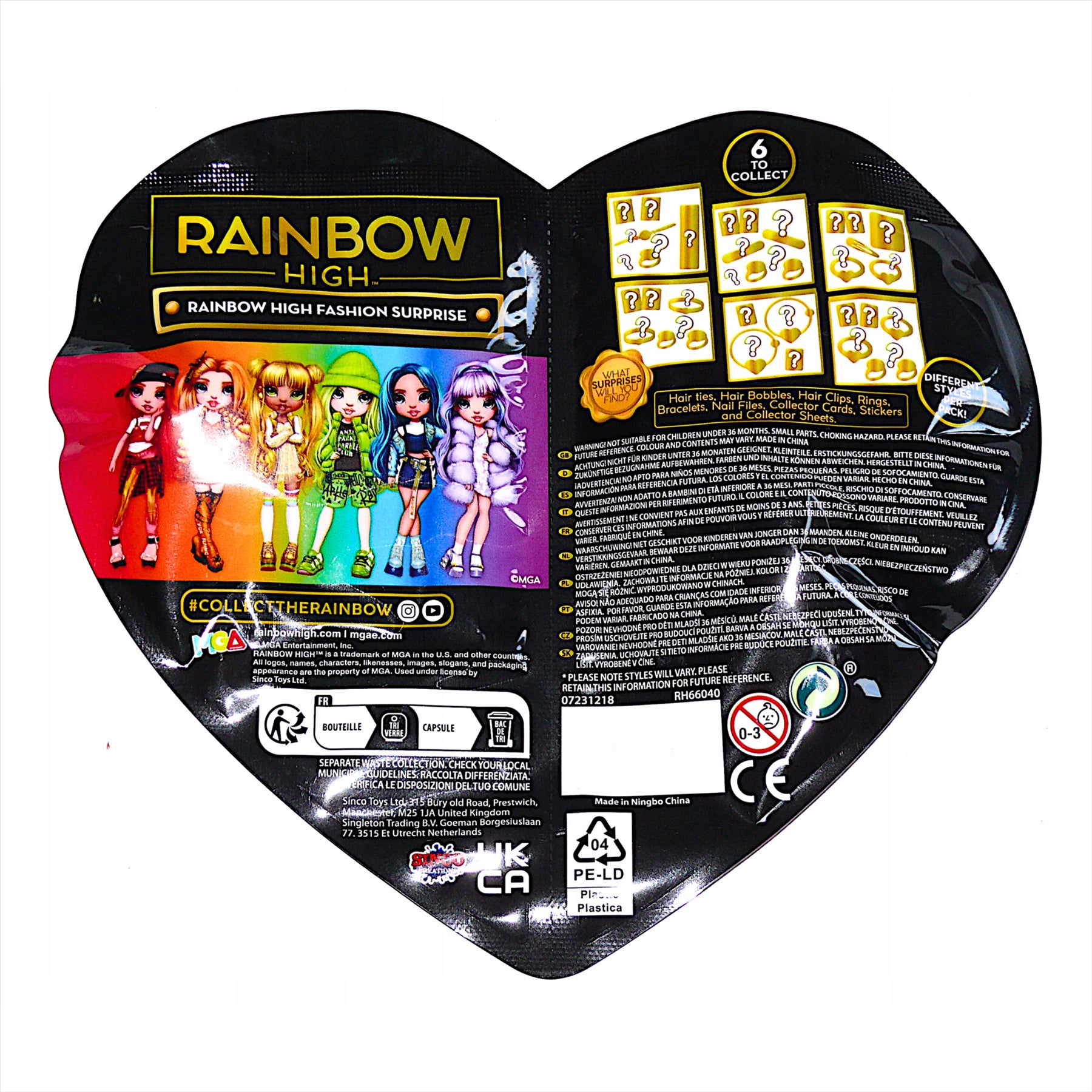 Rainbow High Fashion Surprise Collectible BFF Bracelet & Accessory Mystery Blind Bags - 2 Bracelets per Bag - Pack of 6 Blind Bags - Toptoys2u