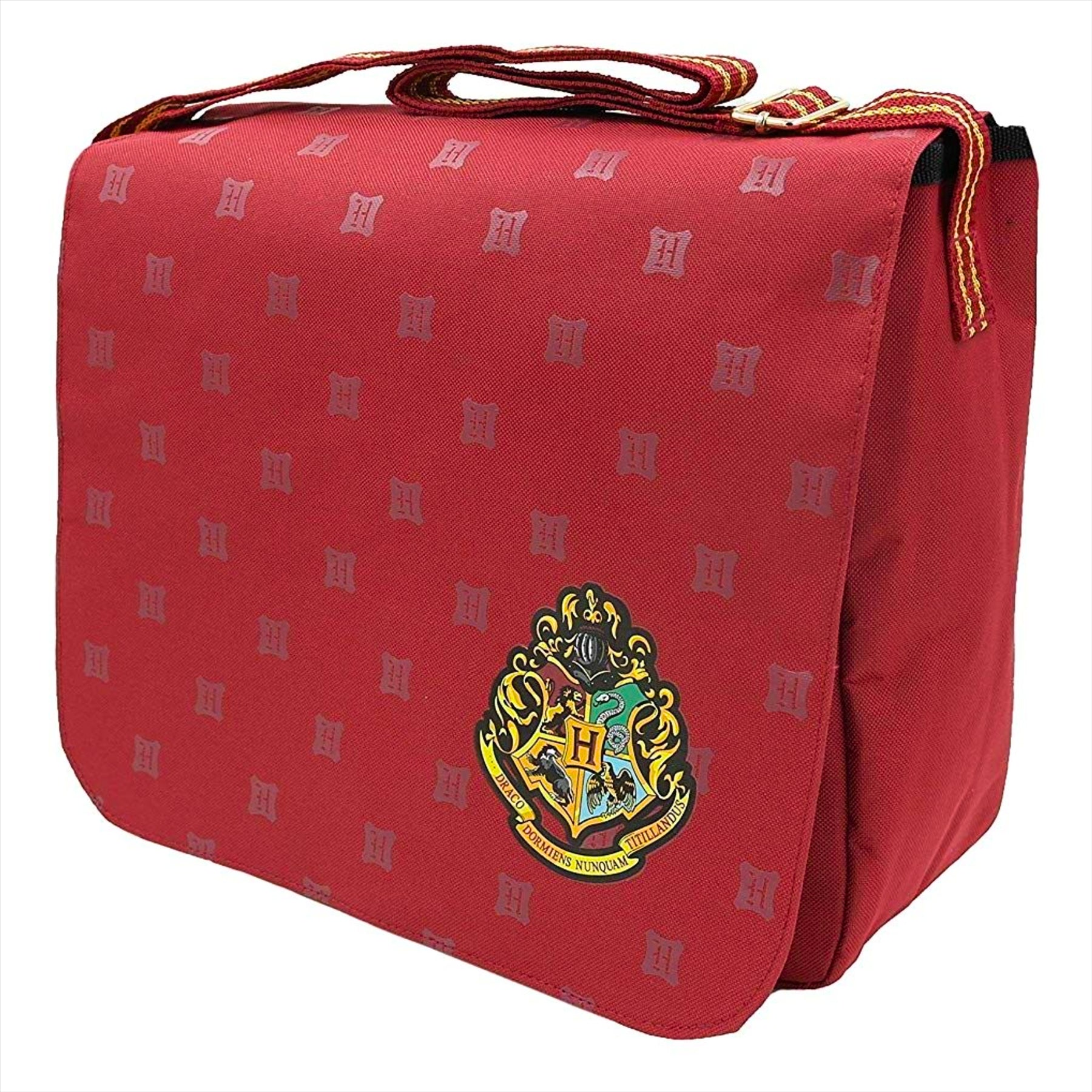 Harry Potter Hogwarts Crest 40cm Burgundy Children's Messenger Bag - Toptoys2u