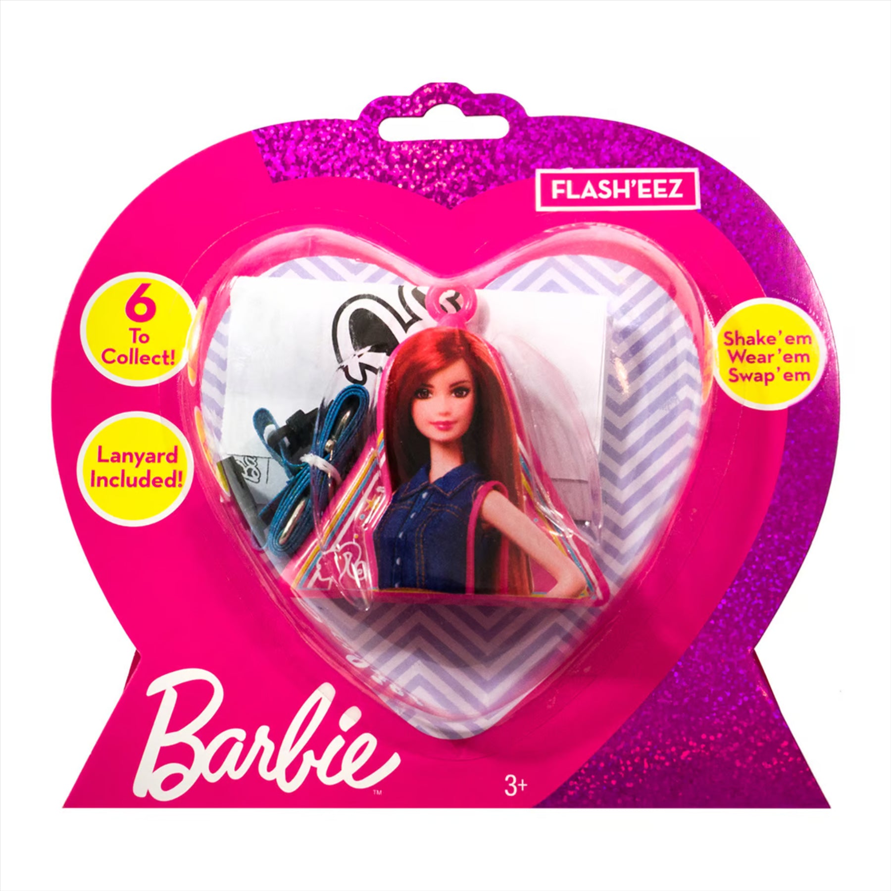 Barbie Flash'Eez Light-Up Character Toy Accessory with Lanyard - Pack of 6 - Toptoys2u