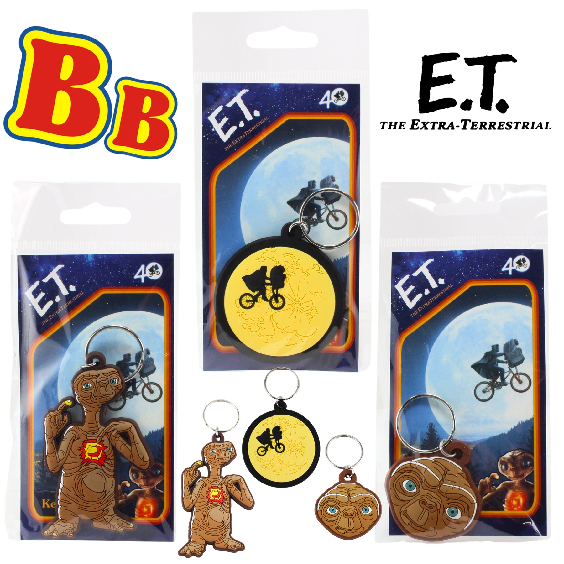 E.T. The Extra-Terrestrial 3x Unique Keychains Merch Bundle - Toptoys2u