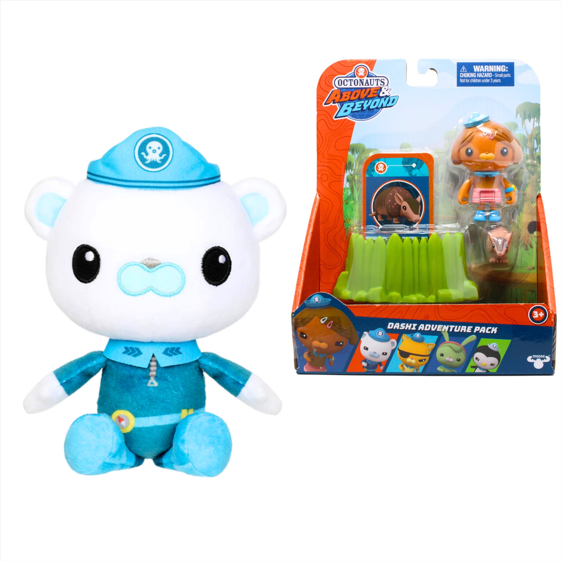 Octonauts Above and Beyond Captain Barnacles 20cm Plush and Dashi Adventure Pack Action Figure Playset - Toptoys2u