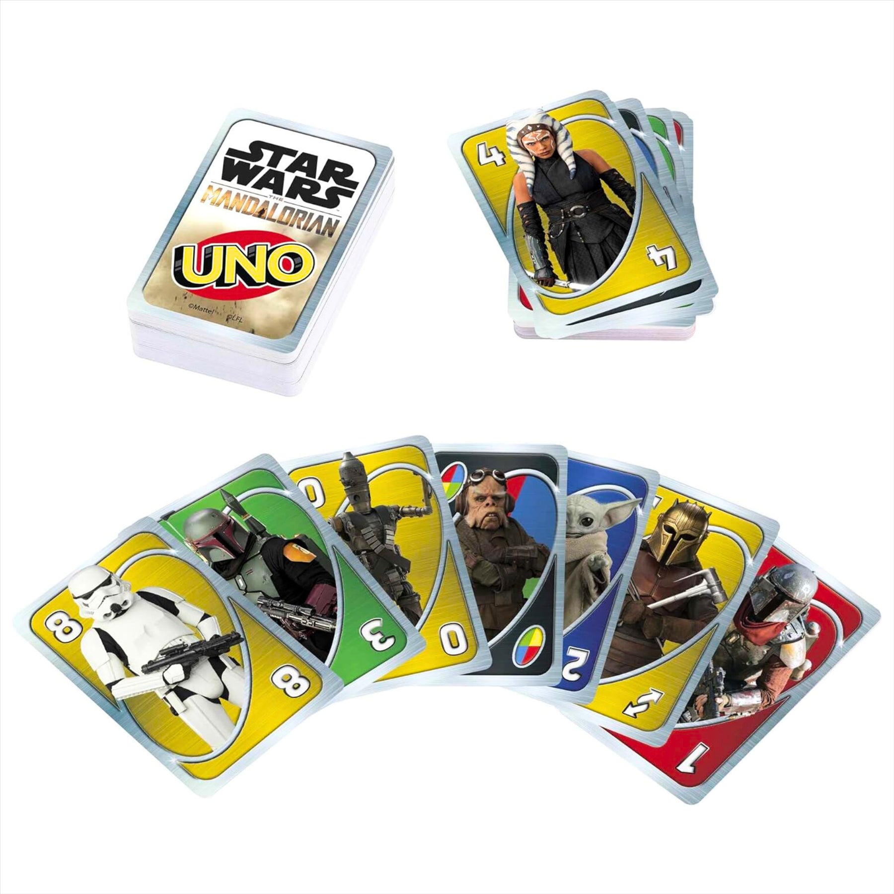 Star Wars The Mandalorian UNO Playing Card Party Game for up to 10 Players - Toptoys2u