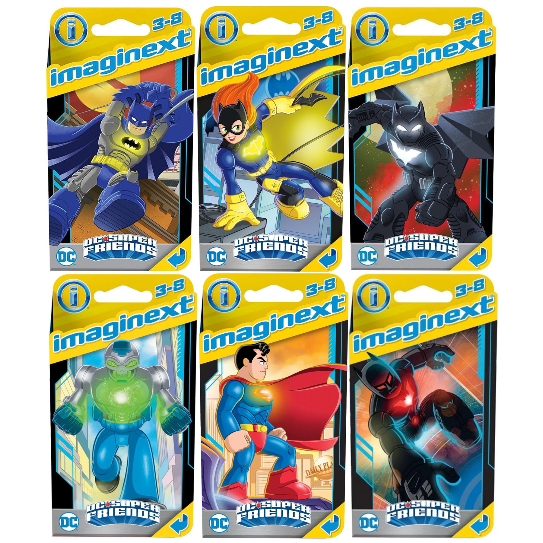 Imaginext DC Super Friends Miniature Action Figure Play Toys - Set of 6 - Toptoys2u