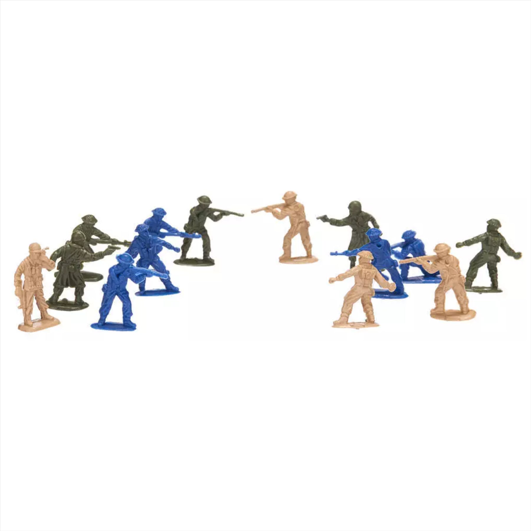 Major Combat Toy Crawling Soldier Action Figure Twin Pack with 100 Miniature Toy Soldiers - Toptoys2u