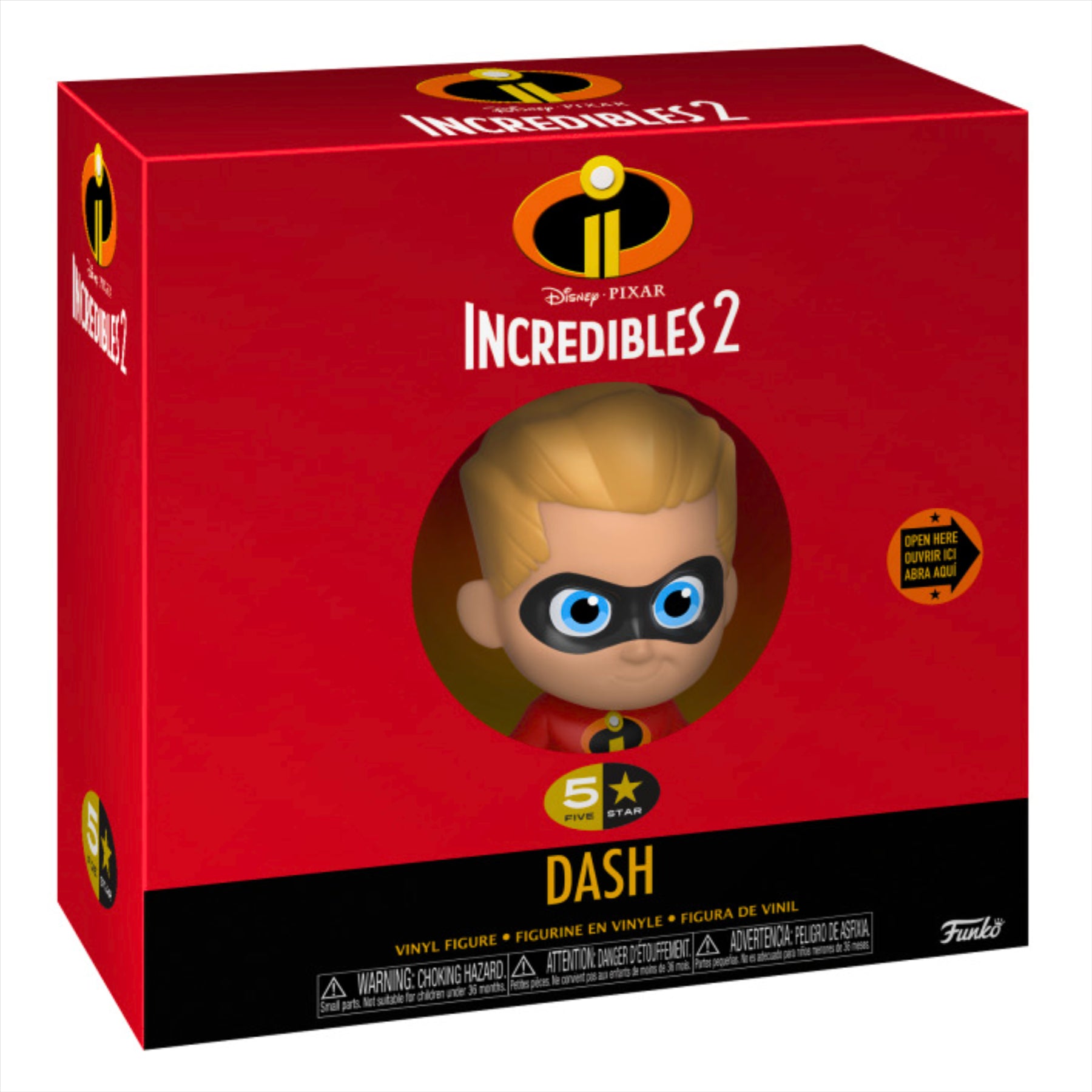 Funko 5 Star The Incredibles 2 Dash, Violet, and Jack-Jack 8cm Collectible Toy Figures and Accessories - Pack of 3 - Toptoys2u