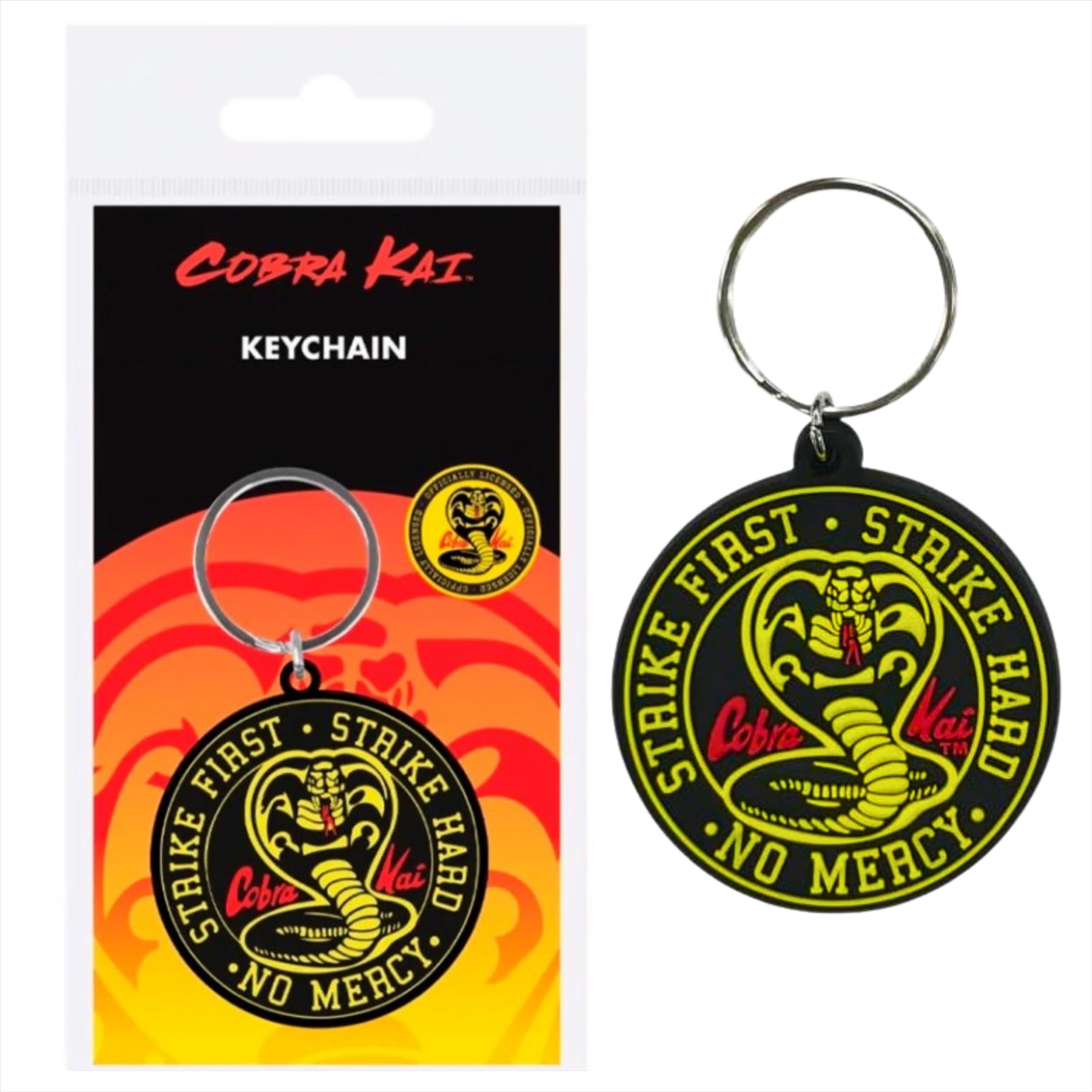 Cobra Kai Keychain Gift Set - No Mercy, Cobra Logo, Sweep the Leg - Pack of 3 - Toptoys2u