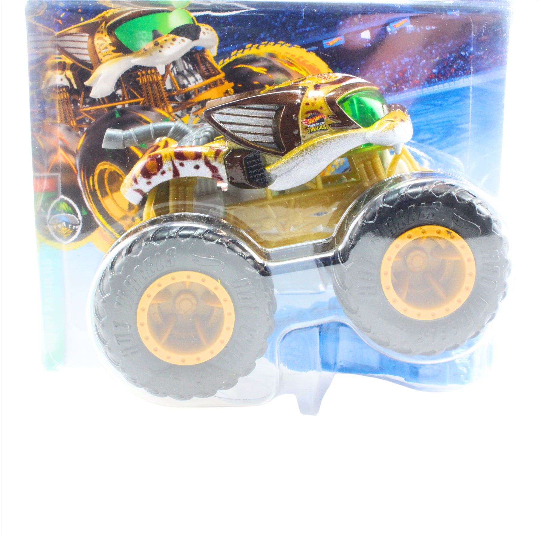 Hot Wheels Monster Trucks Beast Bashers 1/5 Scratch Attack Collectible Toy 1:64 Scale Diecast Model Vehicle - JDP68 - Toptoys2u