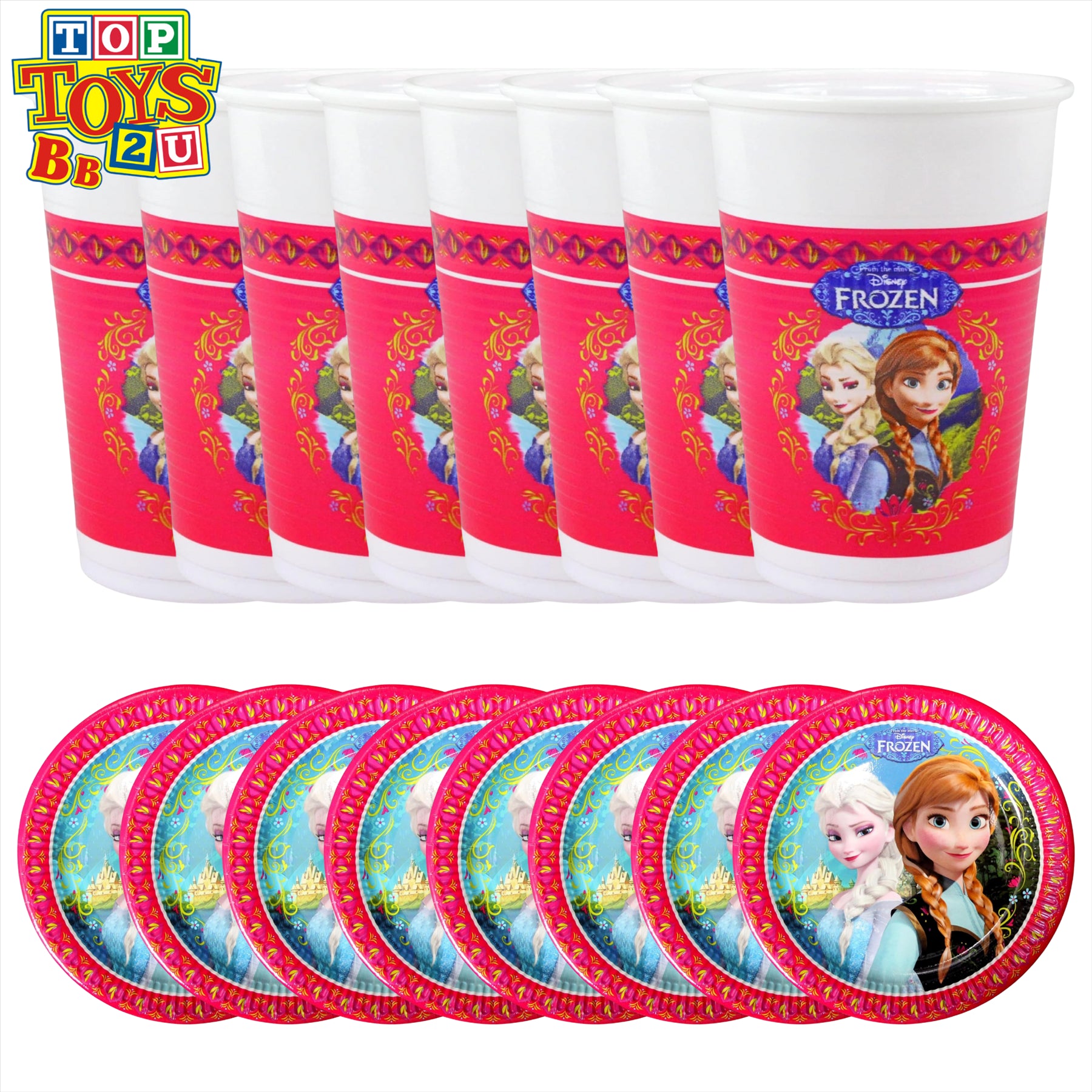 Disney Frozen Partyware Set - 8 Cups and 8 Plates - Toptoys2u