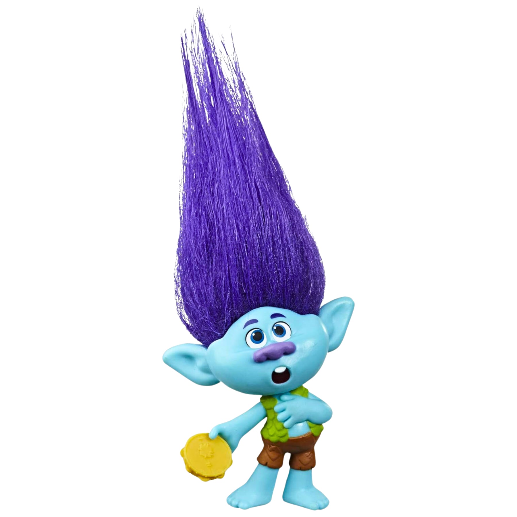 Trolls World Tour Branch 7cm Miniature Toy Figure with Musical Instrument Accessory - Toptoys2u