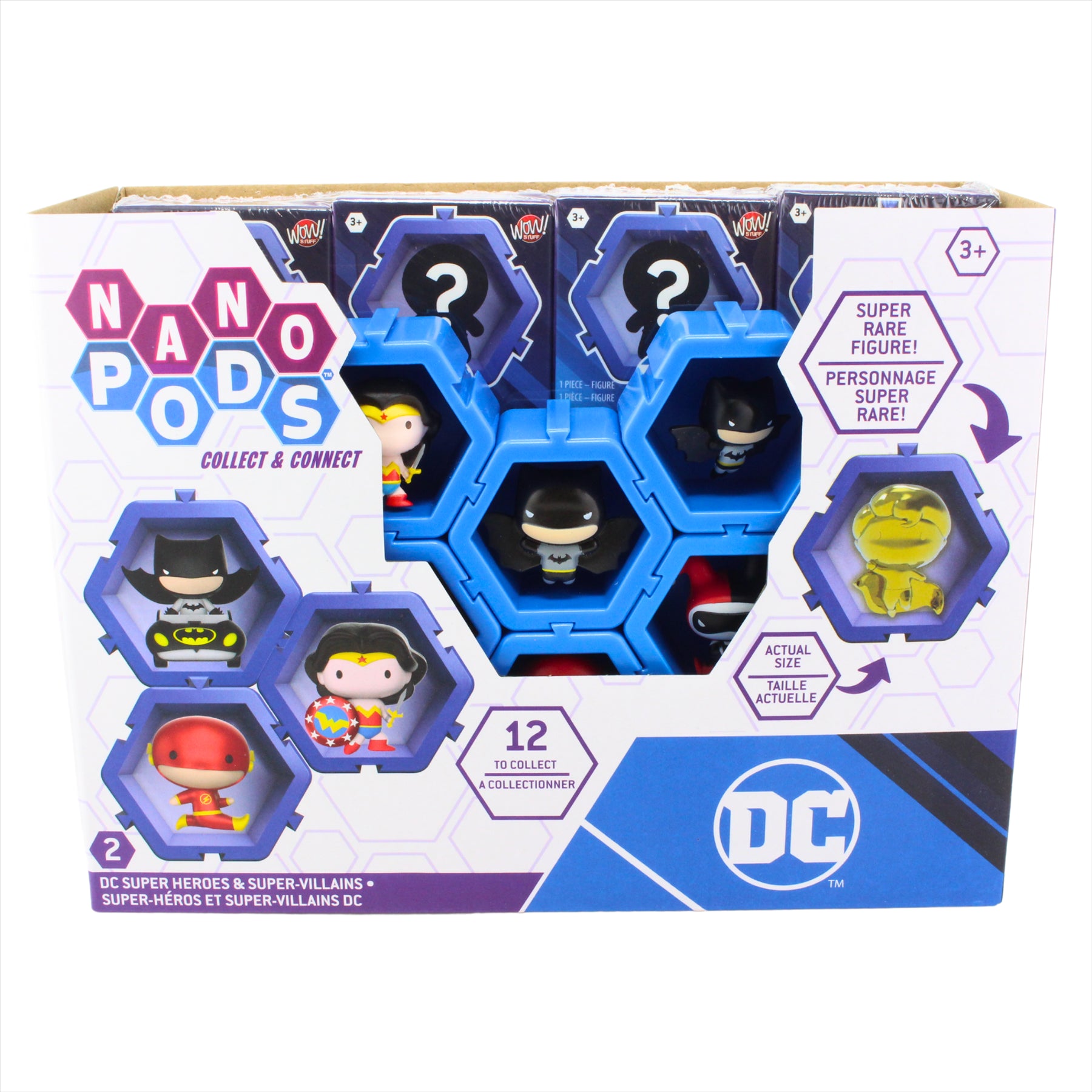 Nano Pods DC Comics Collect and Connect 4.5cm Identified Miniature Toy Figures - Full Set of All 12 - Toptoys2u