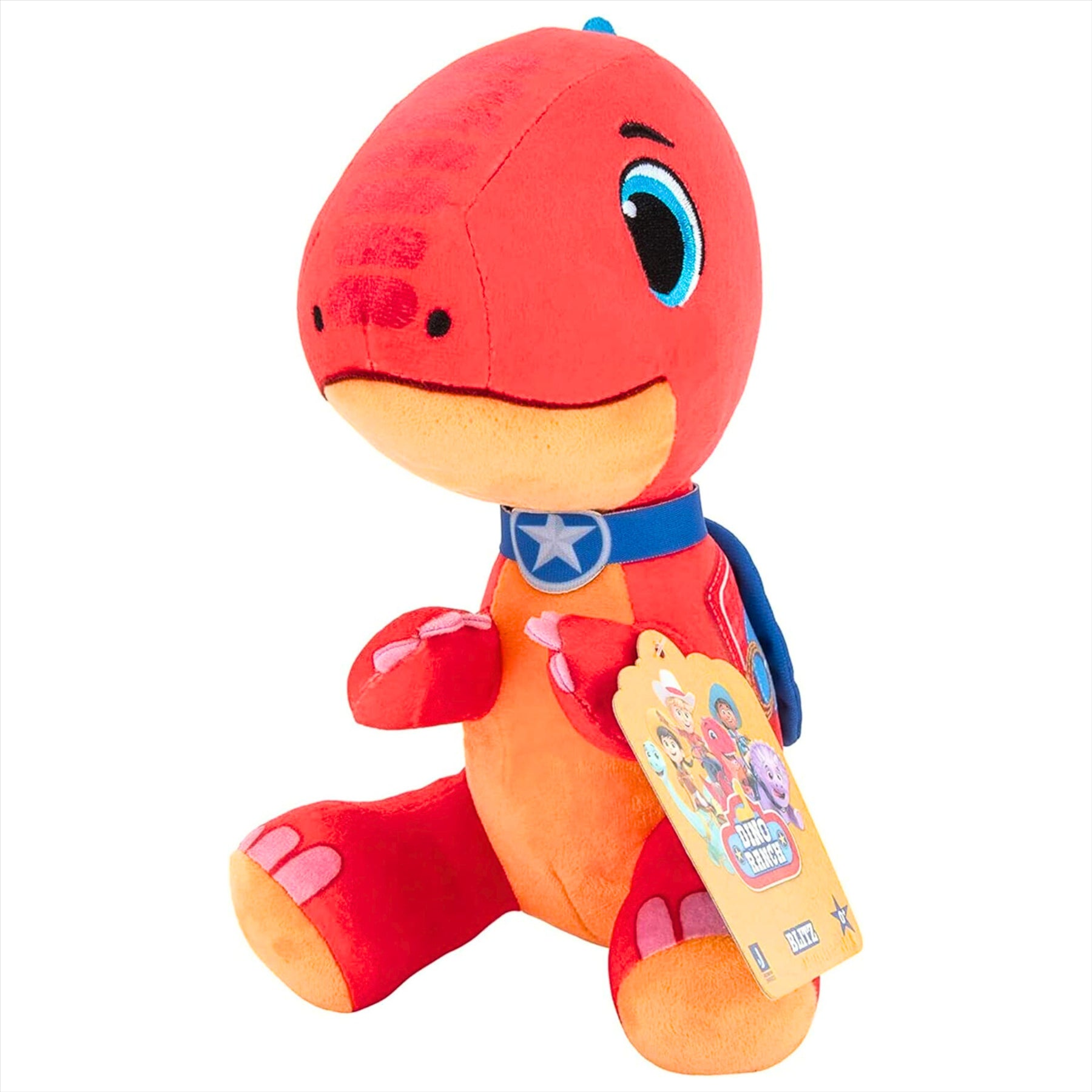 Dino Ranch Blitz 20cm Super Soft Embroidered Gift Quality Plush Toy and Dino Fun Bag - Toptoys2u