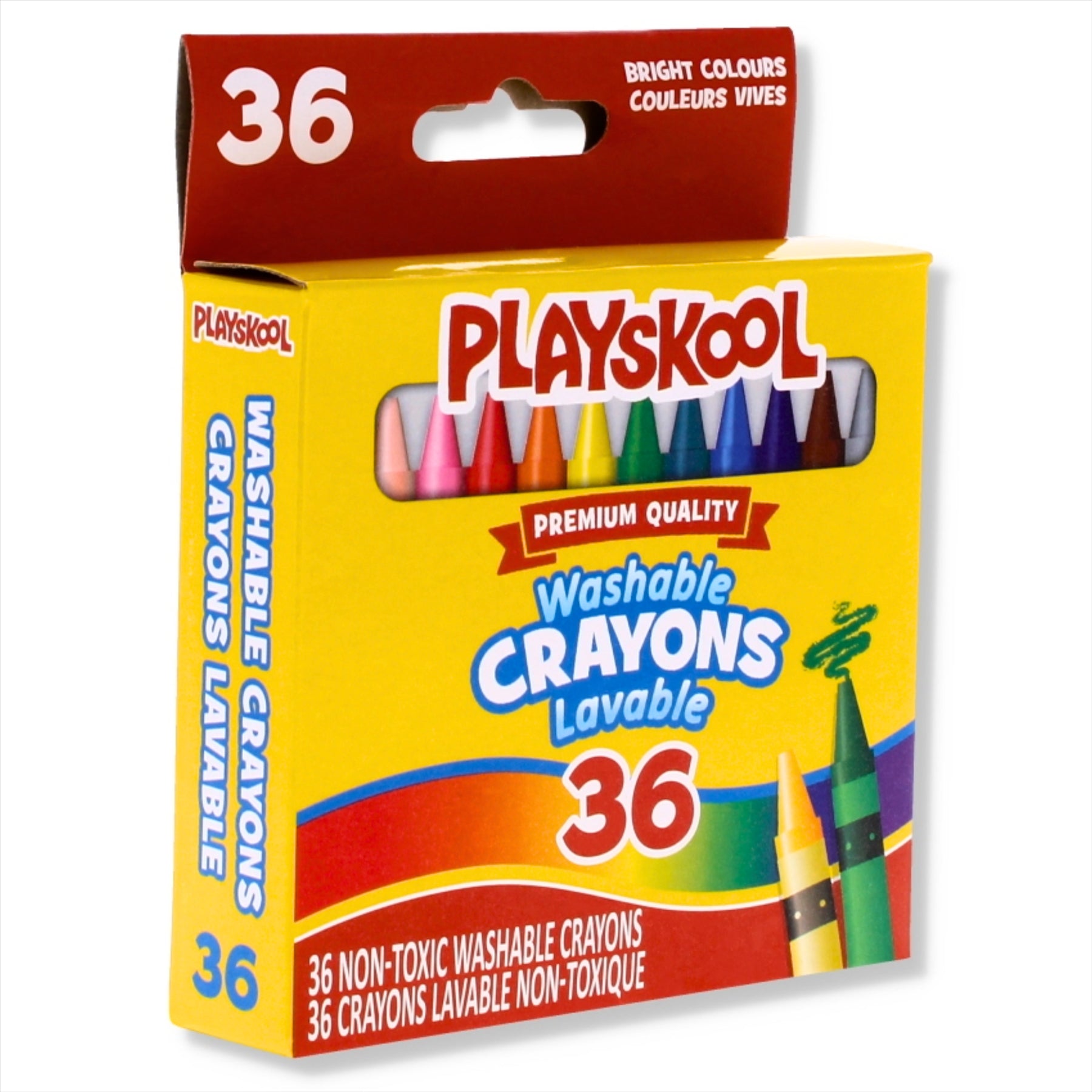 Playskool Premium Multicolour Washable Crayons - Pack of 36 - Toptoys2u