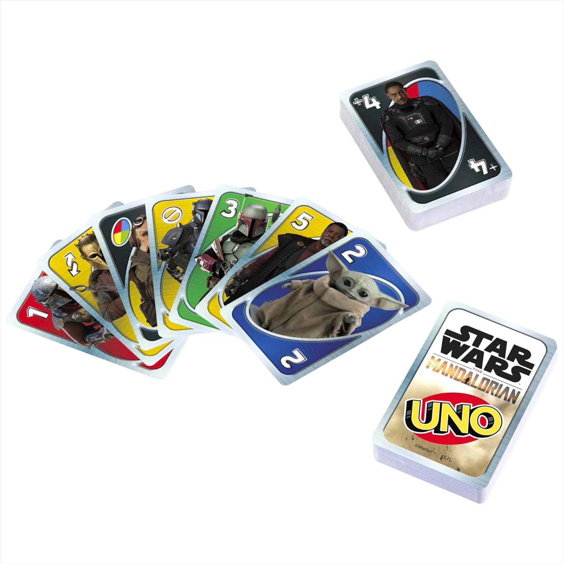 Star Wars The Mandalorian UNO Playing Card Party Game for up to 10 Players - Toptoys2u