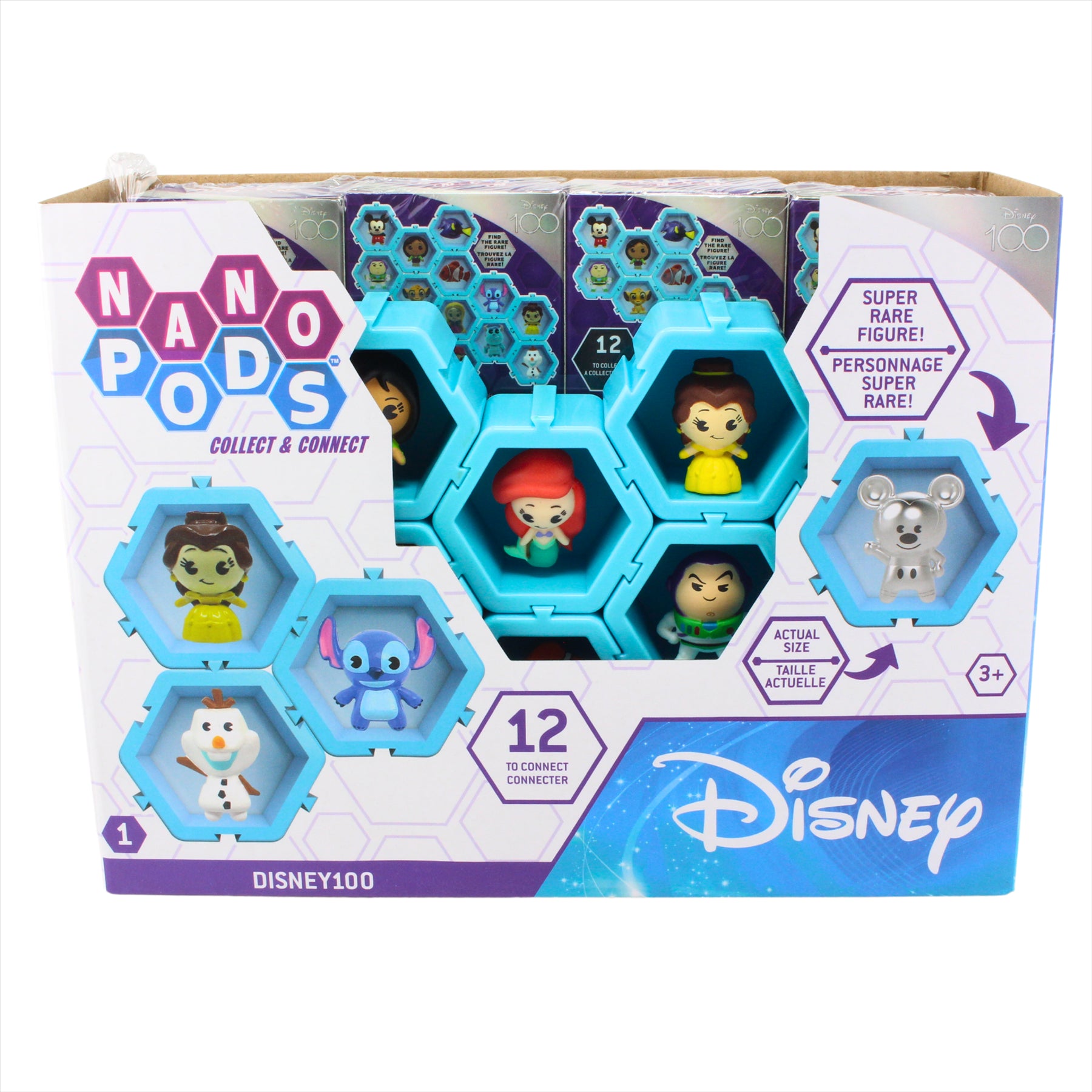 Nano Pods Disney Collect and Connect 4.5cm Identified Miniature Toy Figures - Full Set of All 12 - Toptoys2u