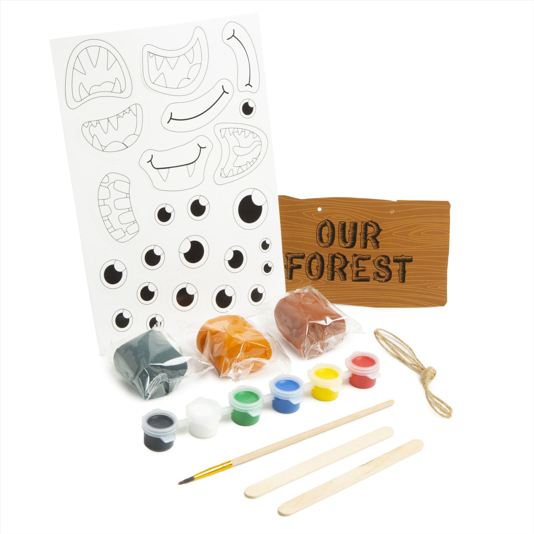 Forest School Forest Faces and Mud Creations Modelling Craft Kit - Toptoys2u