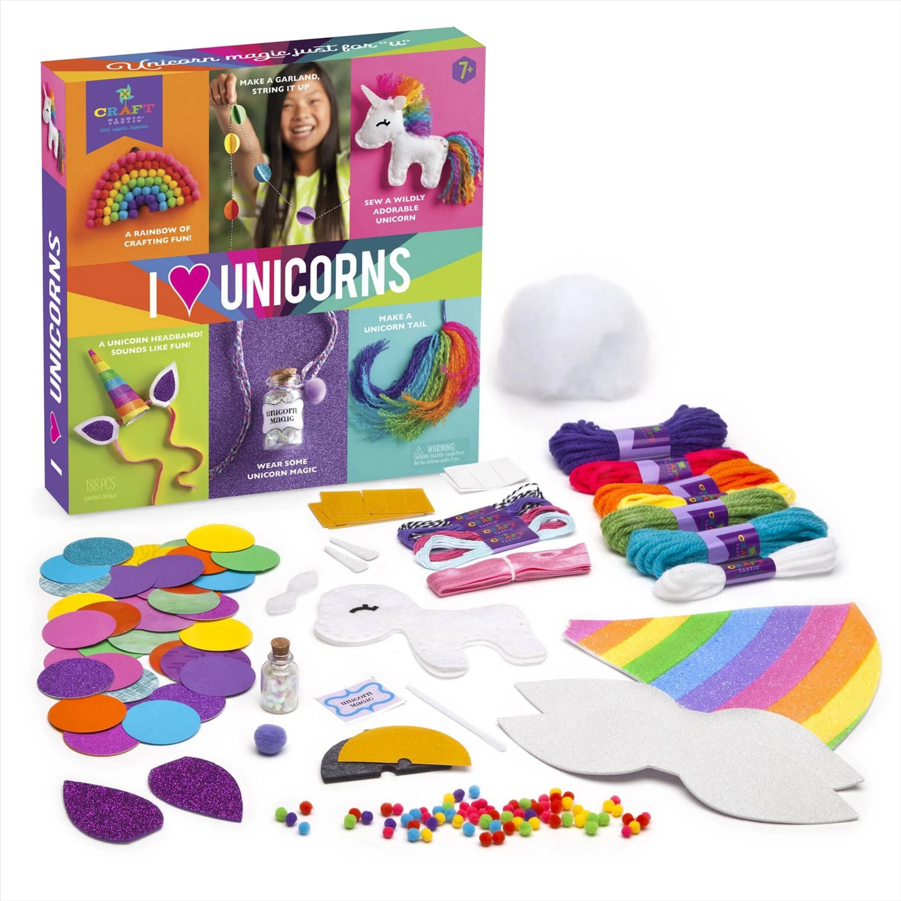 Craft Tastic I Love Unicorns Deluxe 188-Piece Arts & Crafts Kit - Toptoys2u