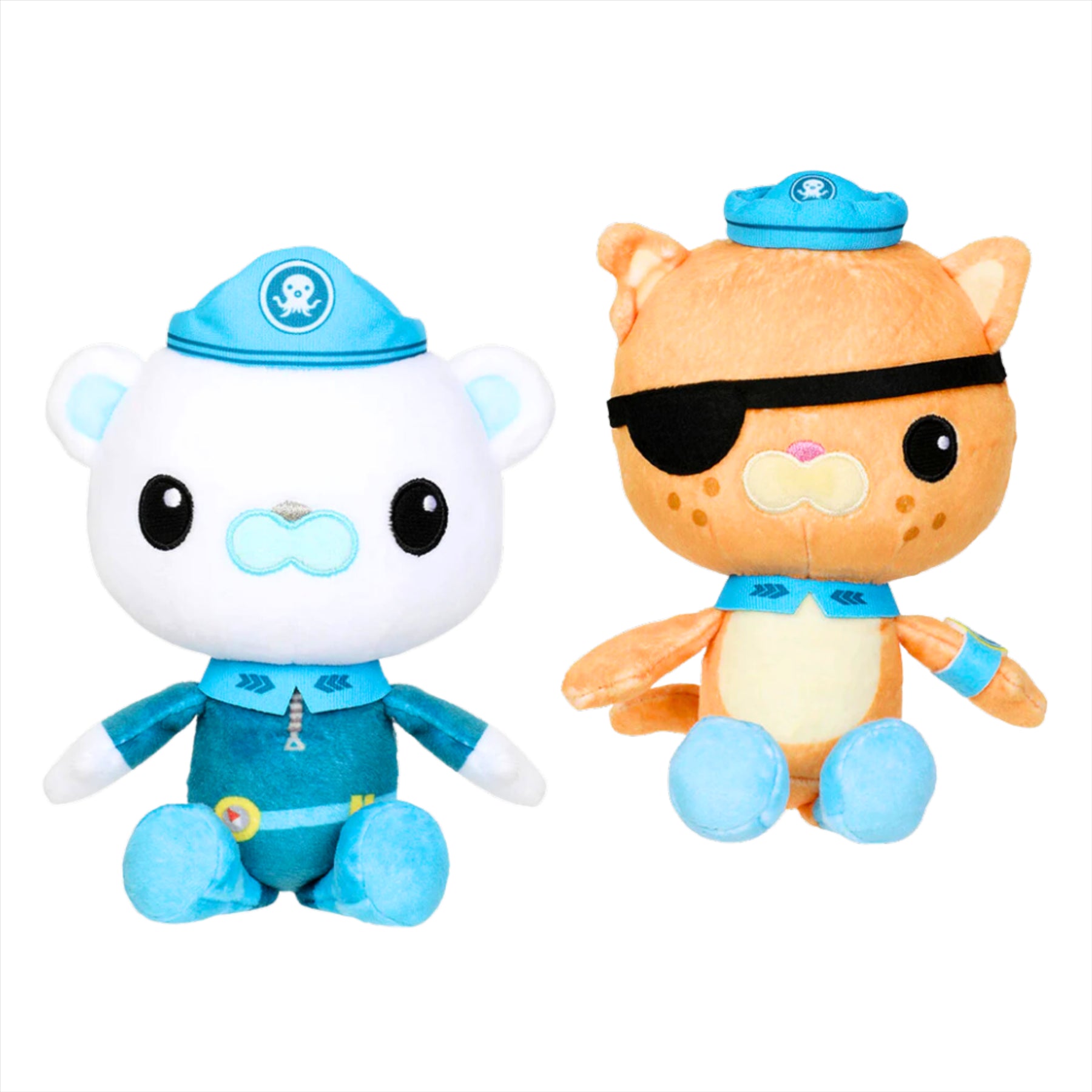 Octonauts Above and Beyond Captain Barnacles and Kwazii Super Soft 20cm Plush Toy Twin Pack - Toptoys2u