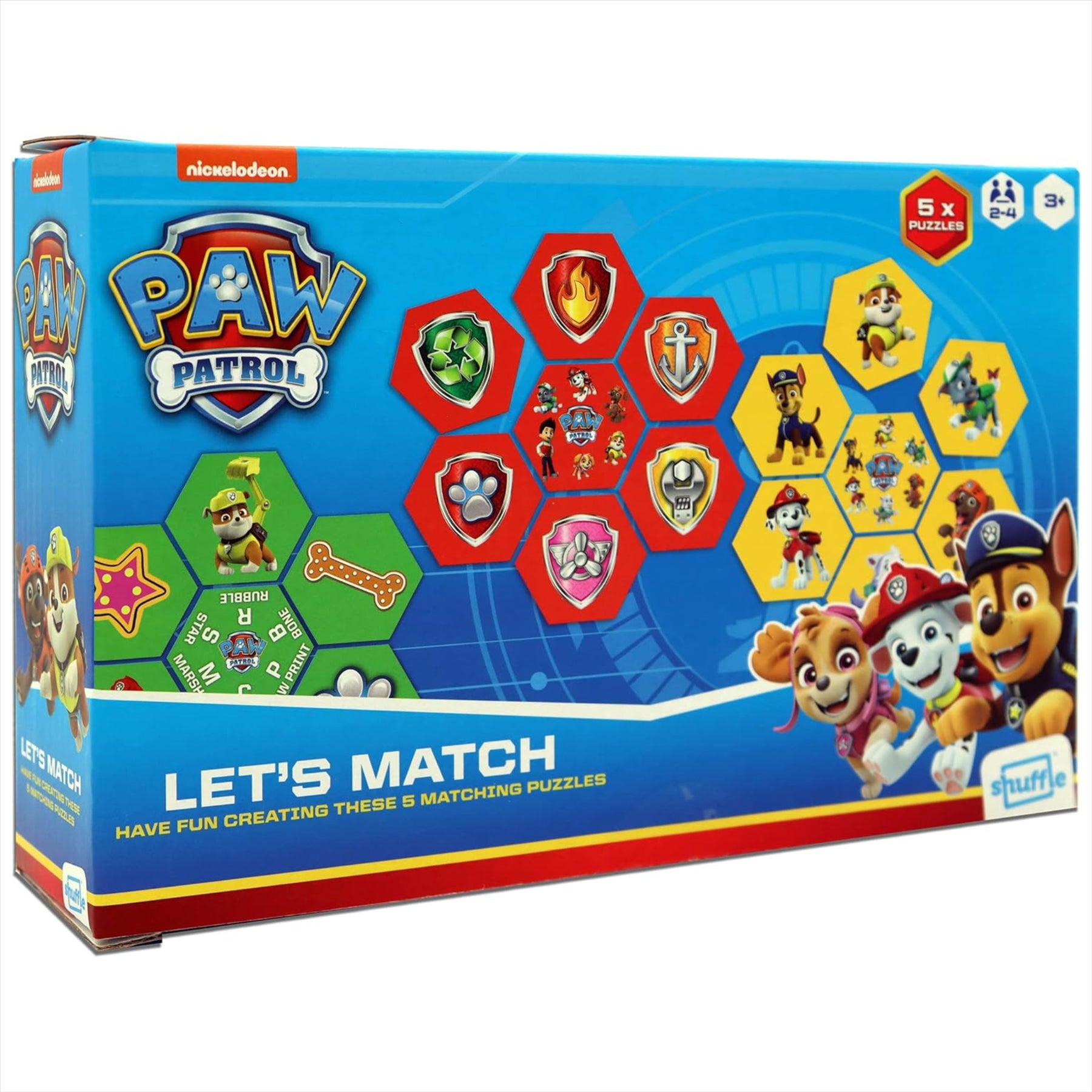 Paw Patrol Educational Puzzle Bundle for Kids - Let's Match Puzzle Pack & Bath Time 2-in-1 Memory Card Game - Twin Pack - Toptoys2u