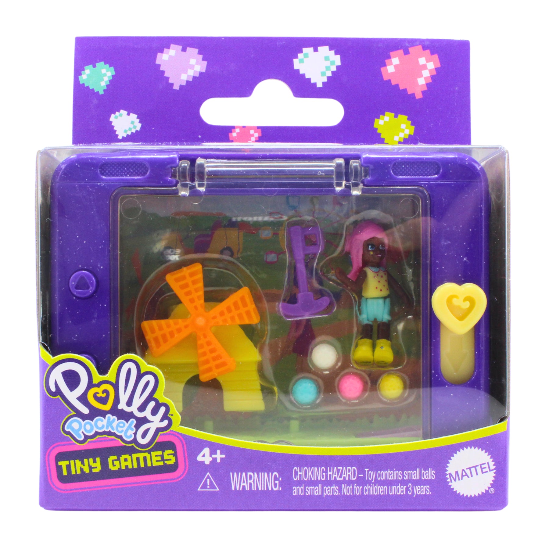 Polly Pocket Tiny Games Miniature Toy Figure Sports Playsets - Football, Basketball, Bowling, and Crazy Golf - Pack of 4 - Toptoys2u