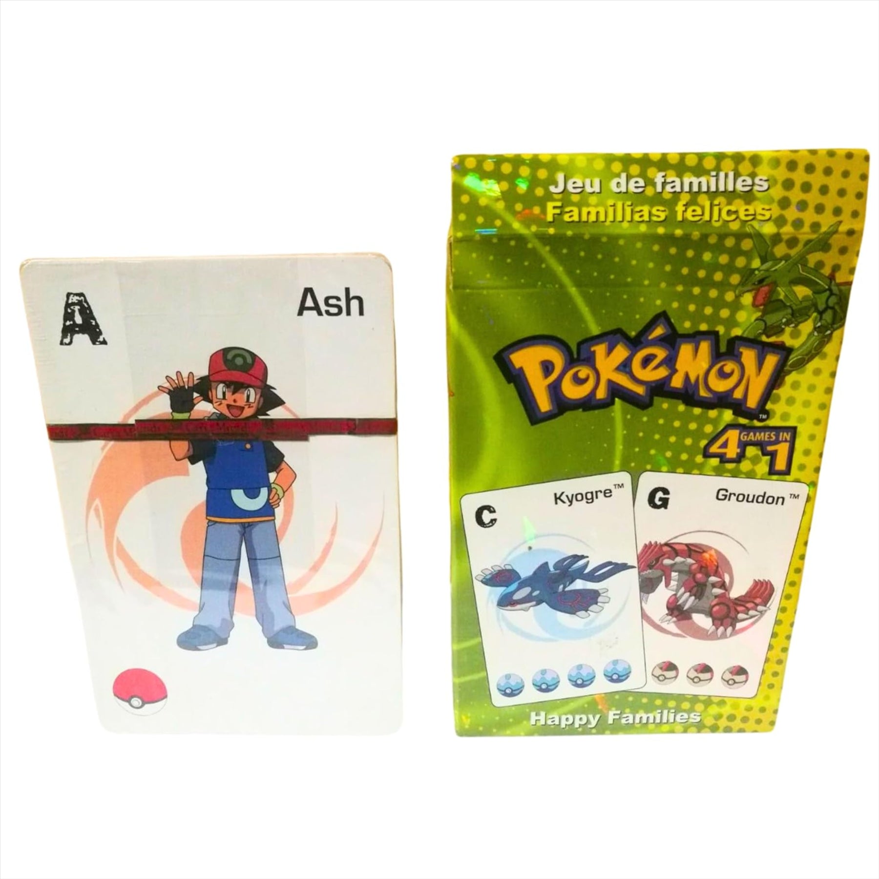 Pokemon Games - Pokemon 4 Games in 1 Happy Families, Donkey, Pairs, and Snap Card Games - Toptoys2u